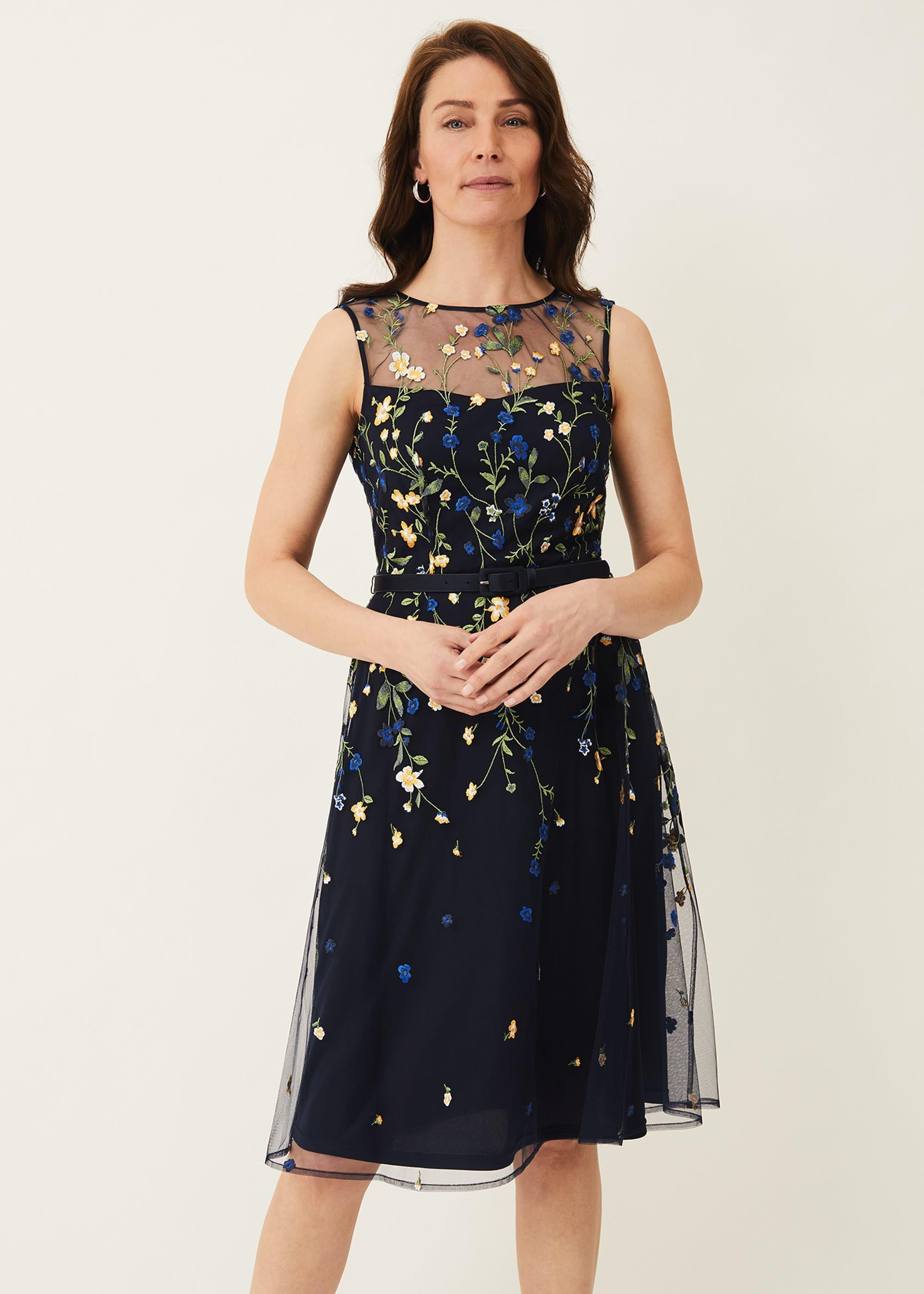 Esmeralda Embroidered Fit & Flare Dress