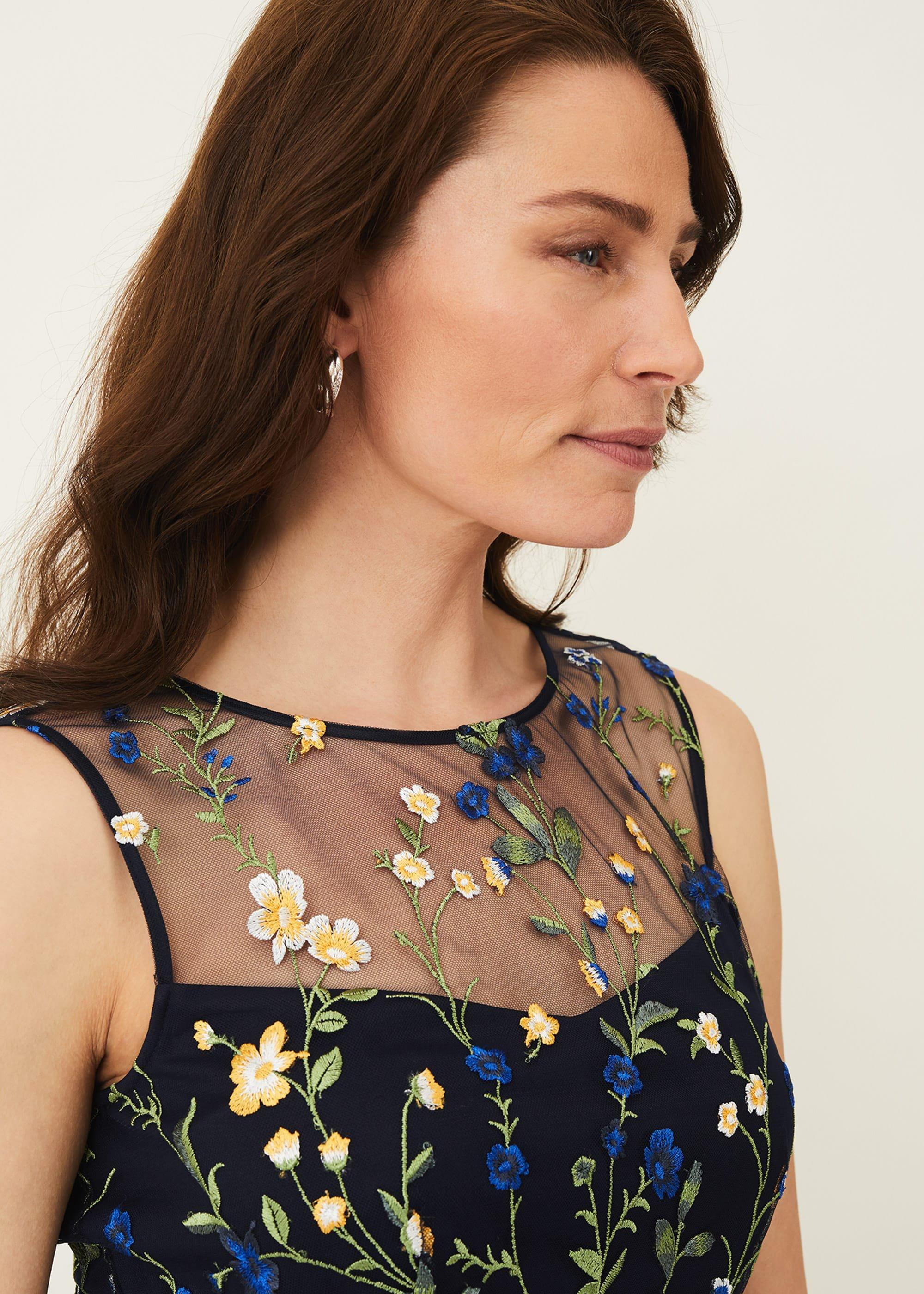 Esmeralda Embroidered Fit & Flare Dress