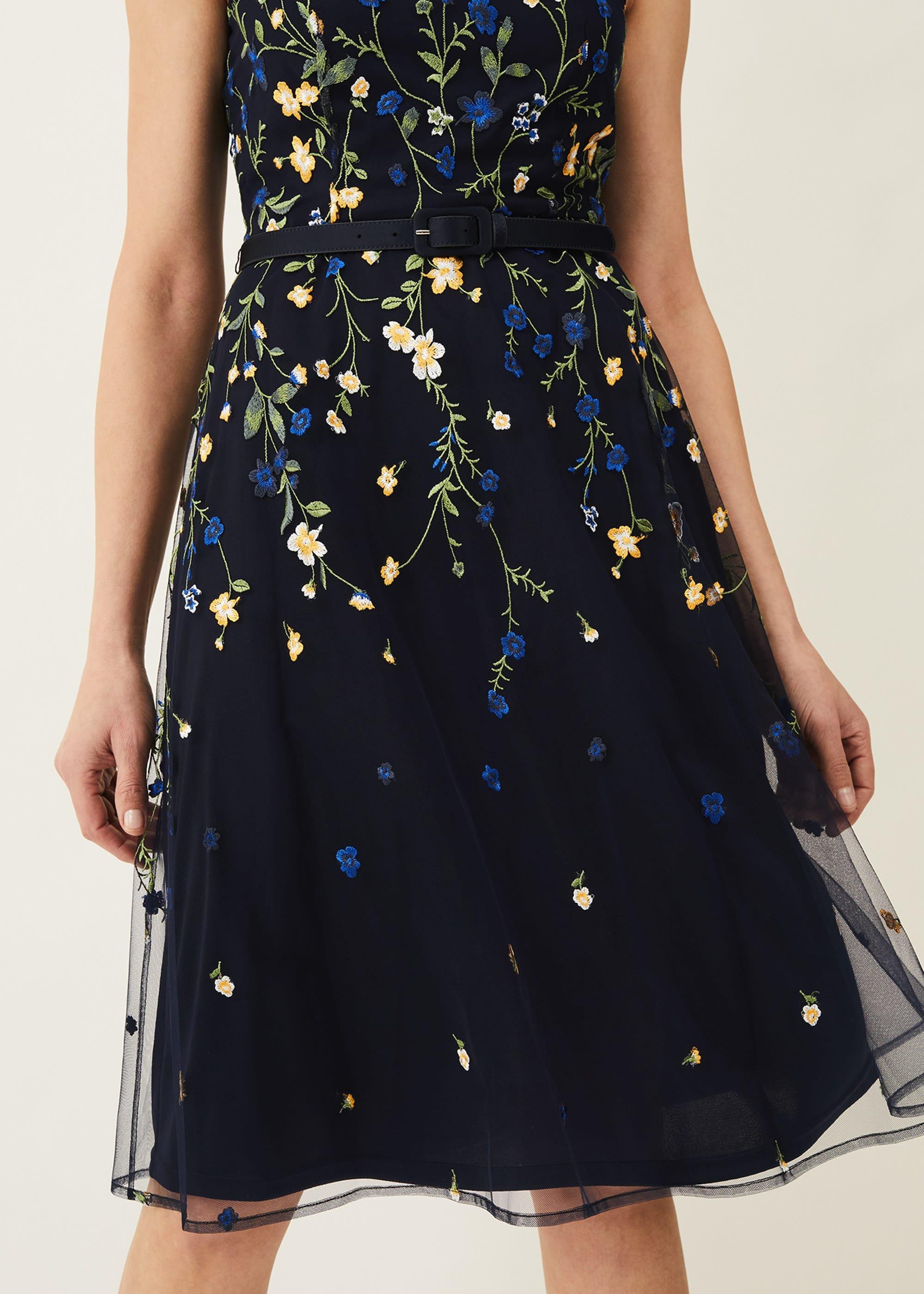 Esmeralda Embroidered Fit & Flare Dress