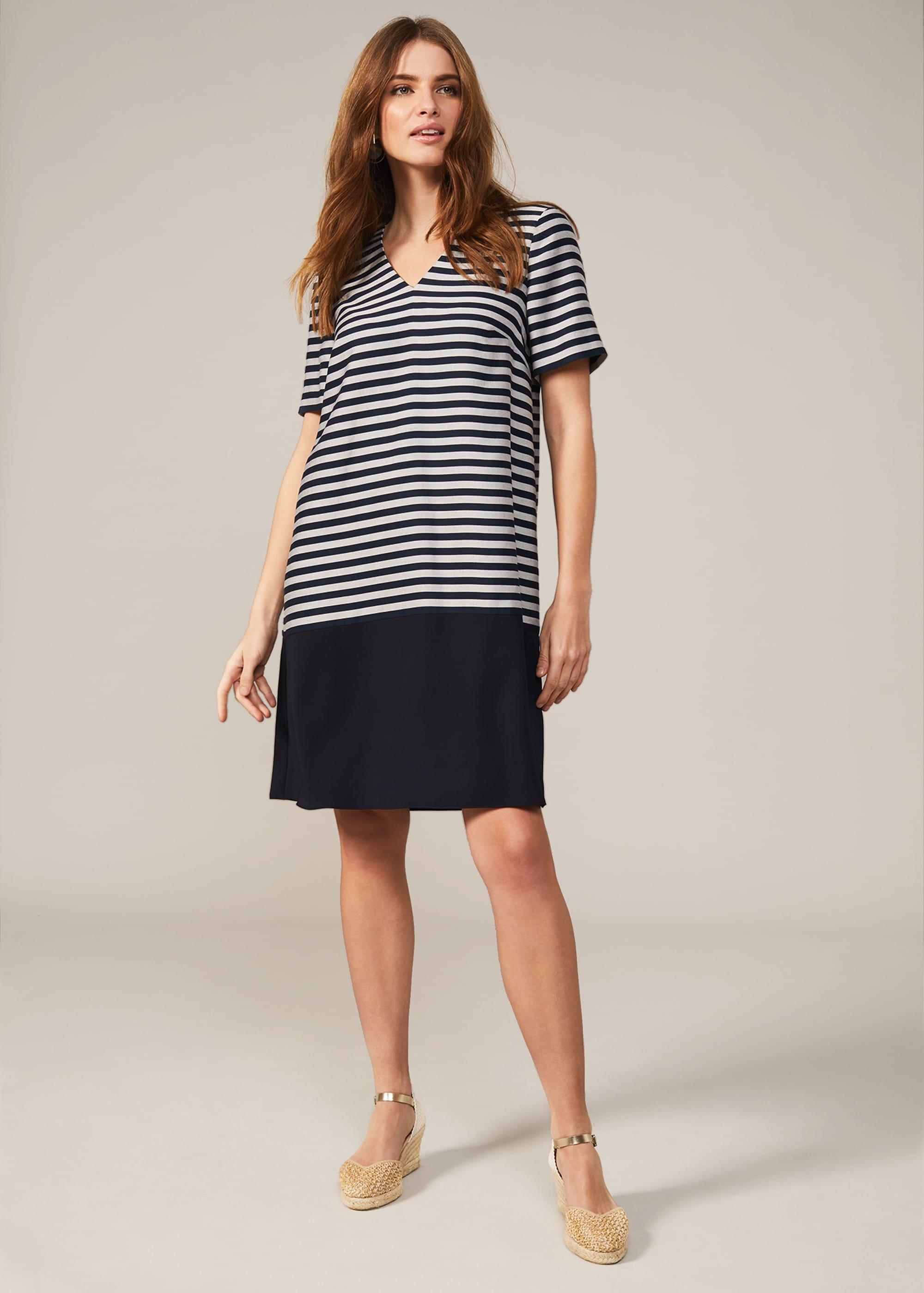 Milia Stripe Swing Dress