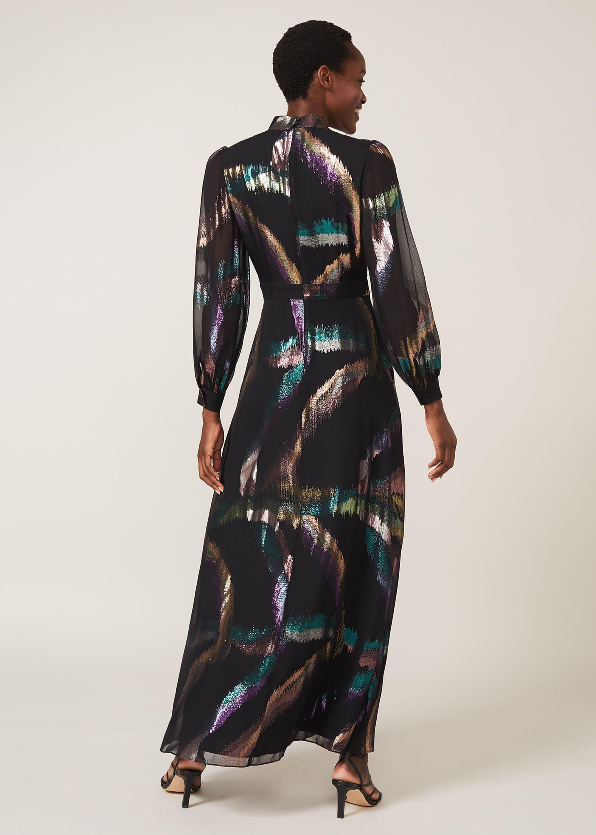 Kaylani Silk Jacquard Dress