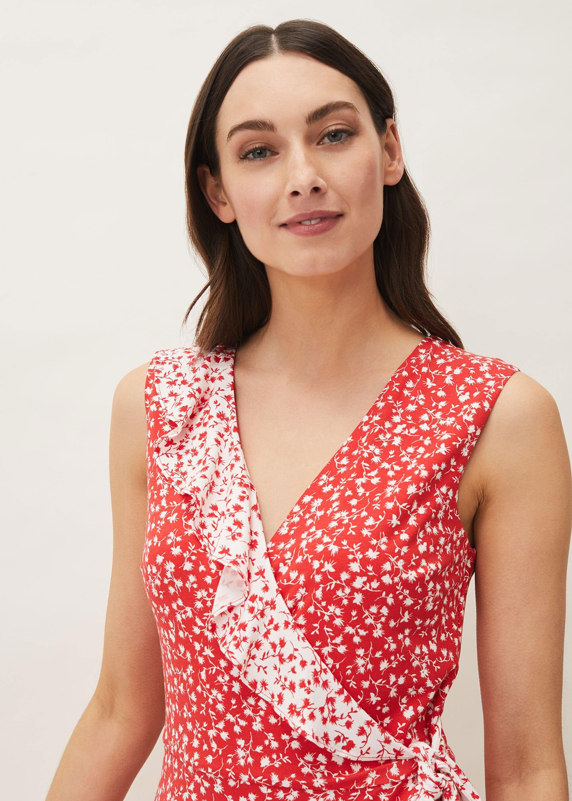 Ebony Floral Ditsy Wrap Dress