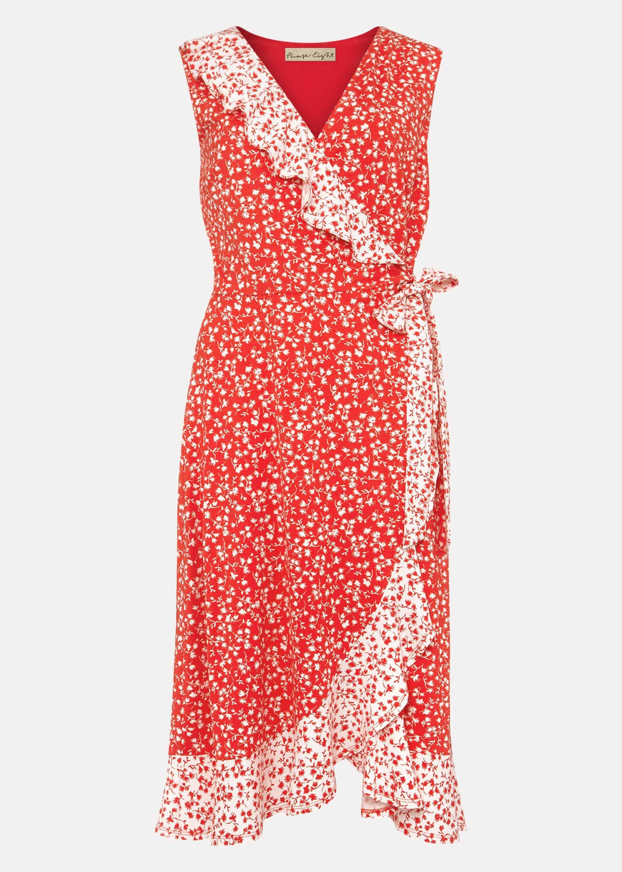 Ebony Floral Ditsy Wrap Dress