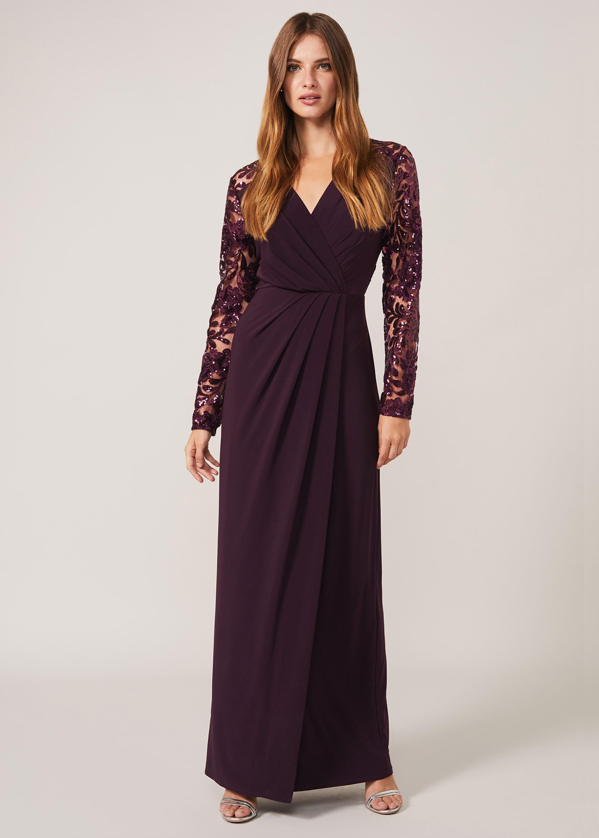 Melony Sequin Sleeve Dress