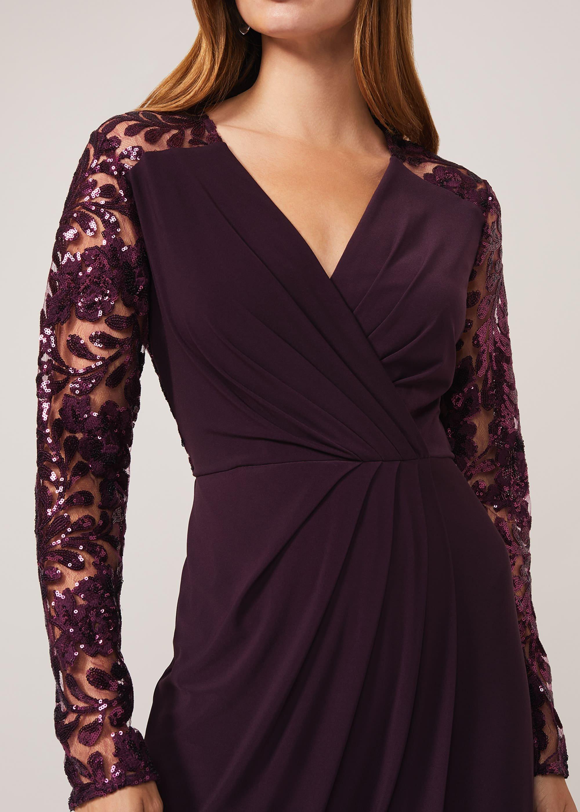 Melony Sequin Sleeve Dress