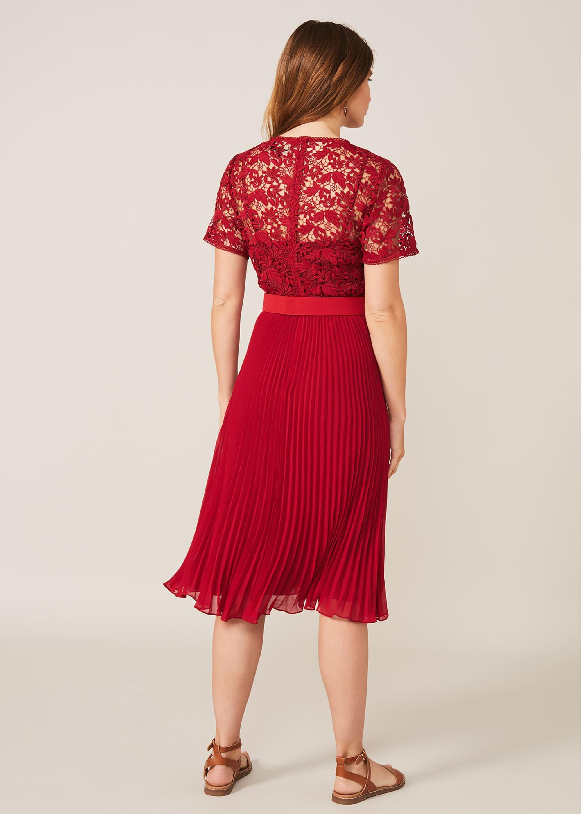 Dana Lace Pleated Dress