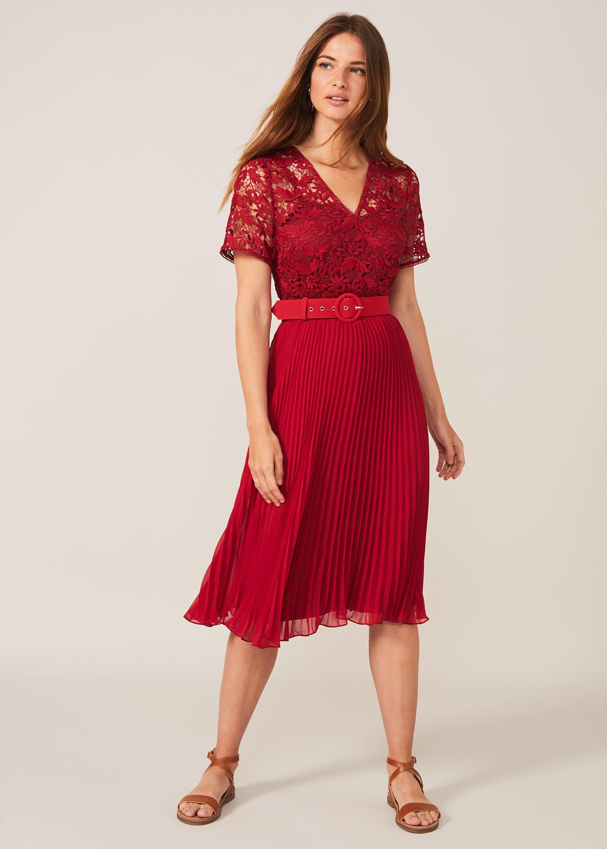 Dana Lace Pleated Dress