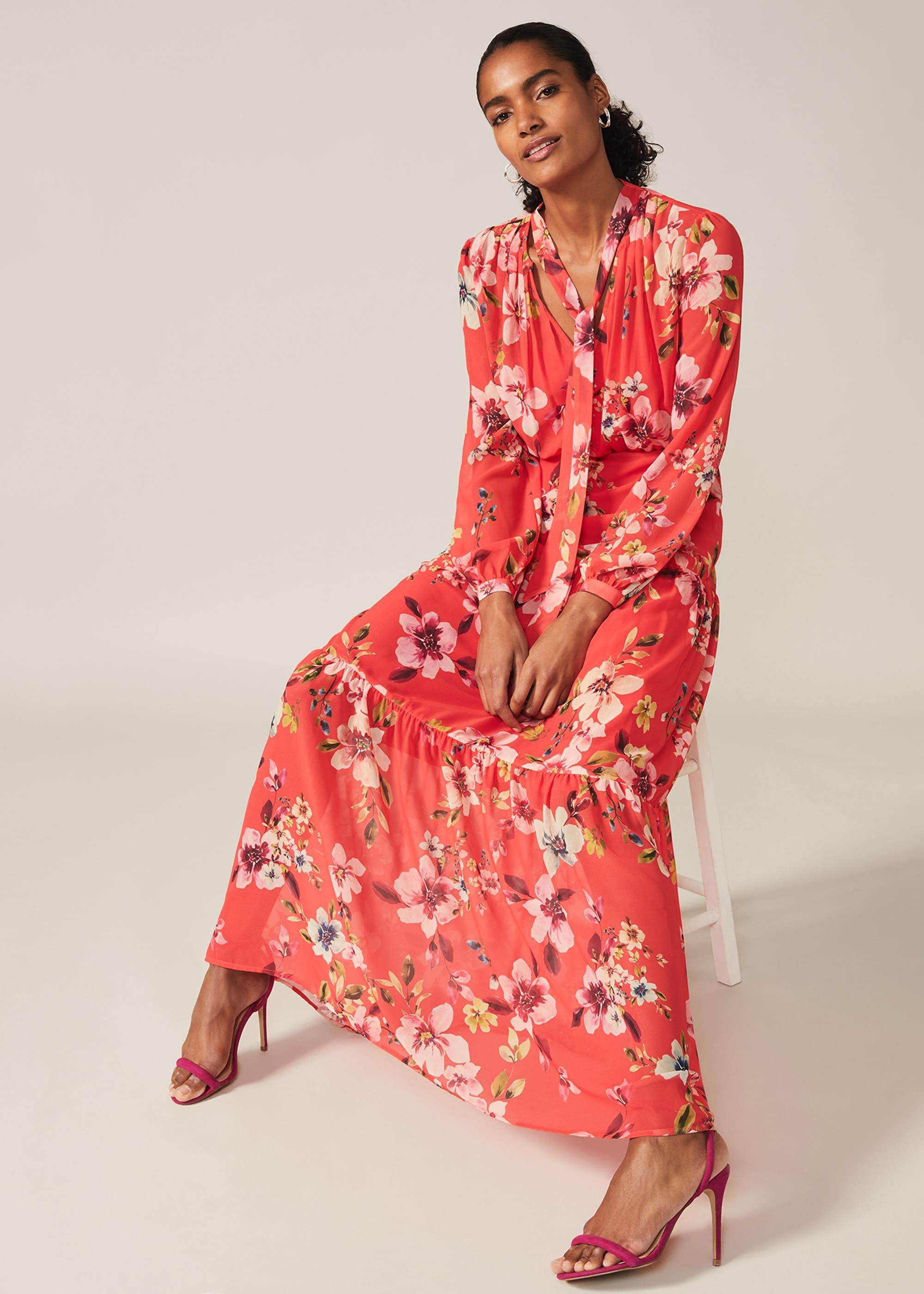 Bernadette Floral Chiffon Maxi Dress