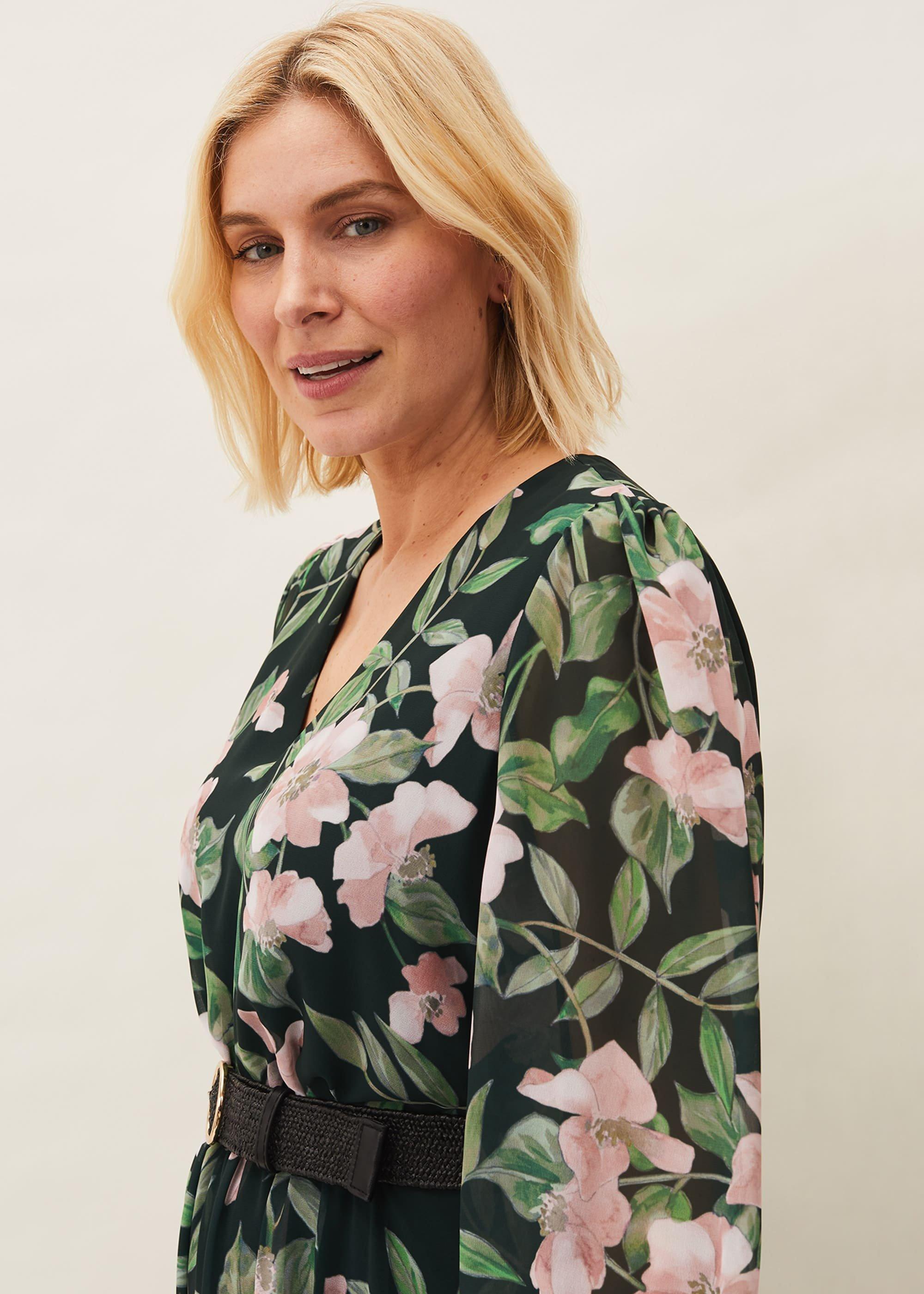 Hali Floral Belted Maxi Dress