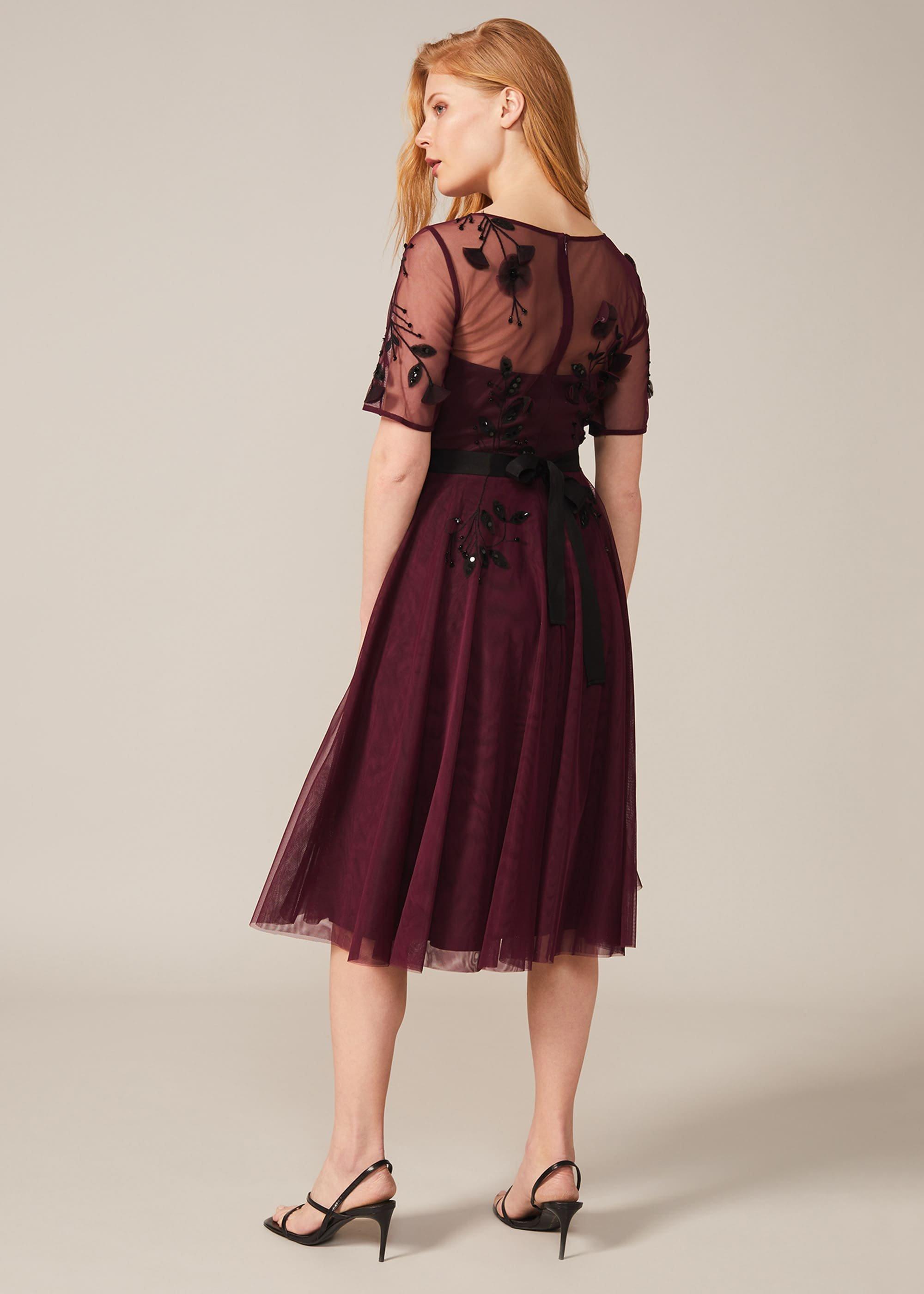 Felicia Embroidered Tulle Dress
