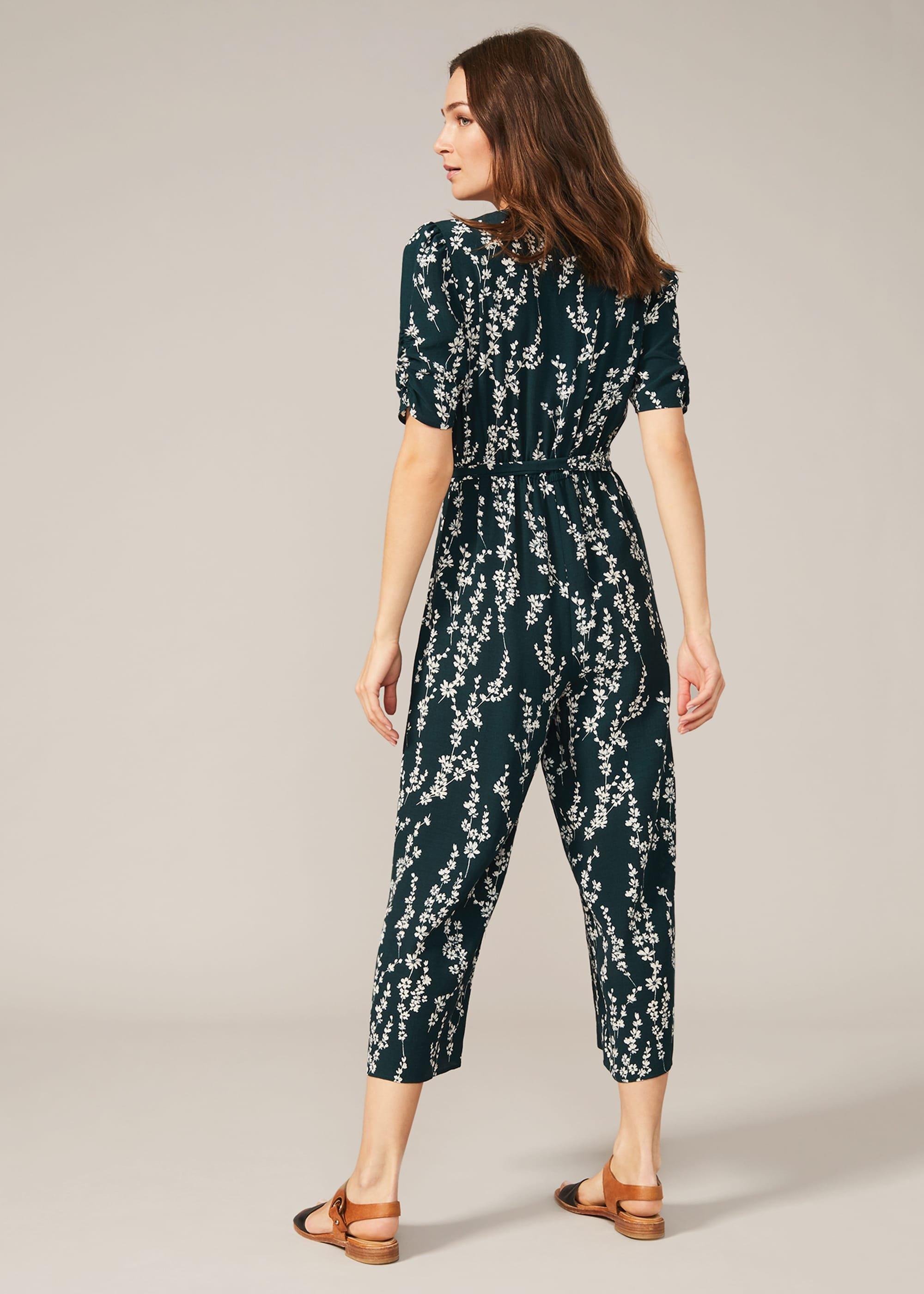 Jean Floral Jumpsuit