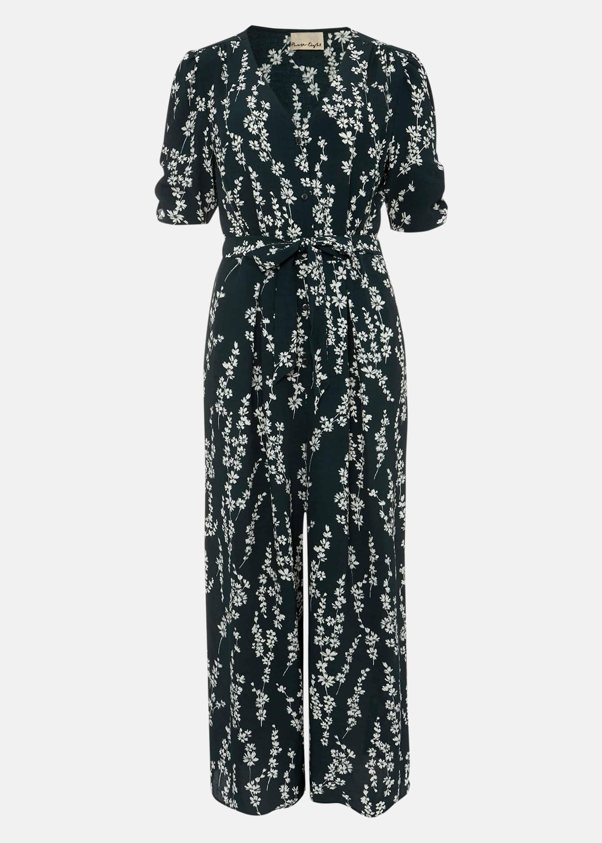Jean Floral Jumpsuit