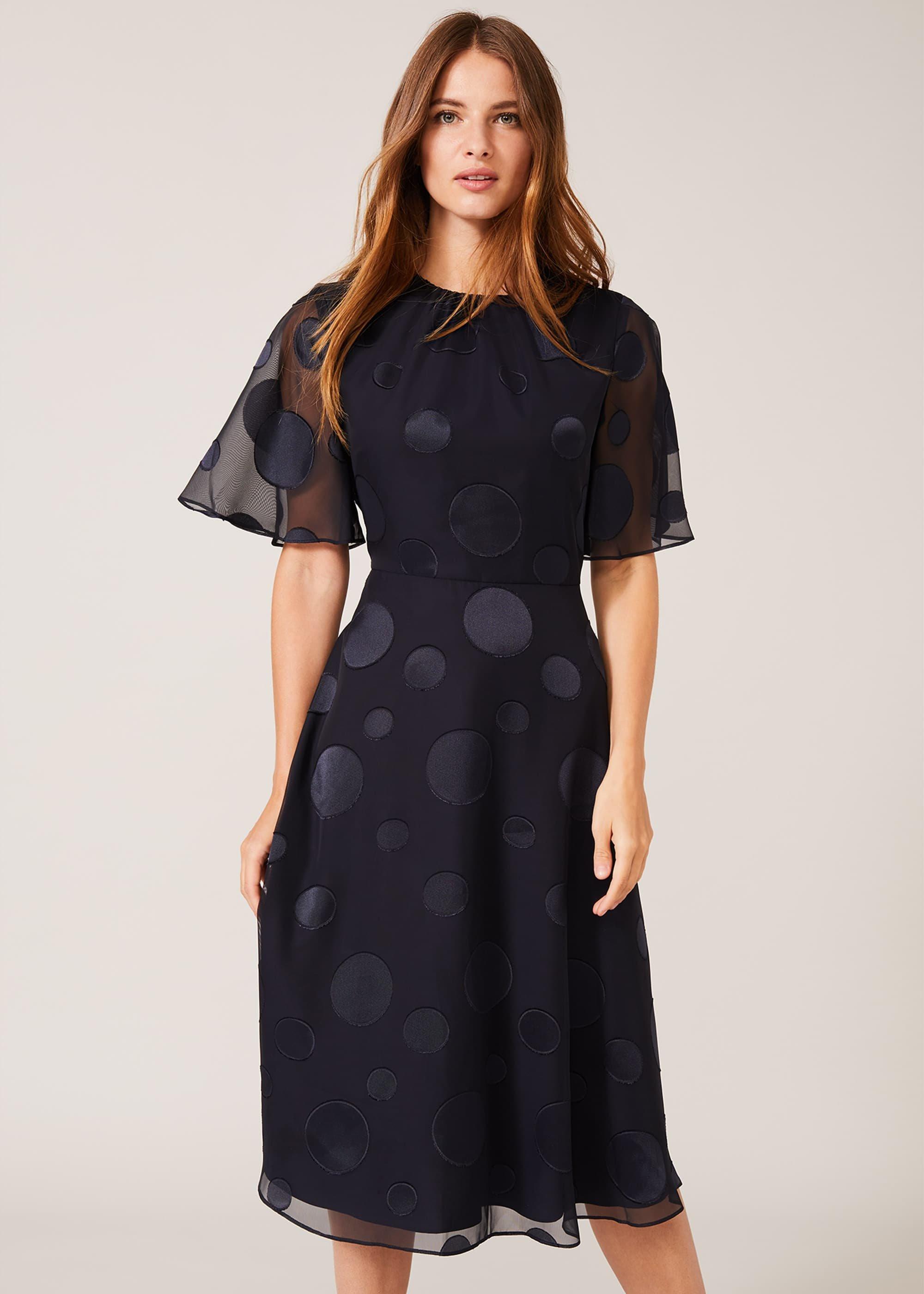 Desiree Spot Georgette Dress