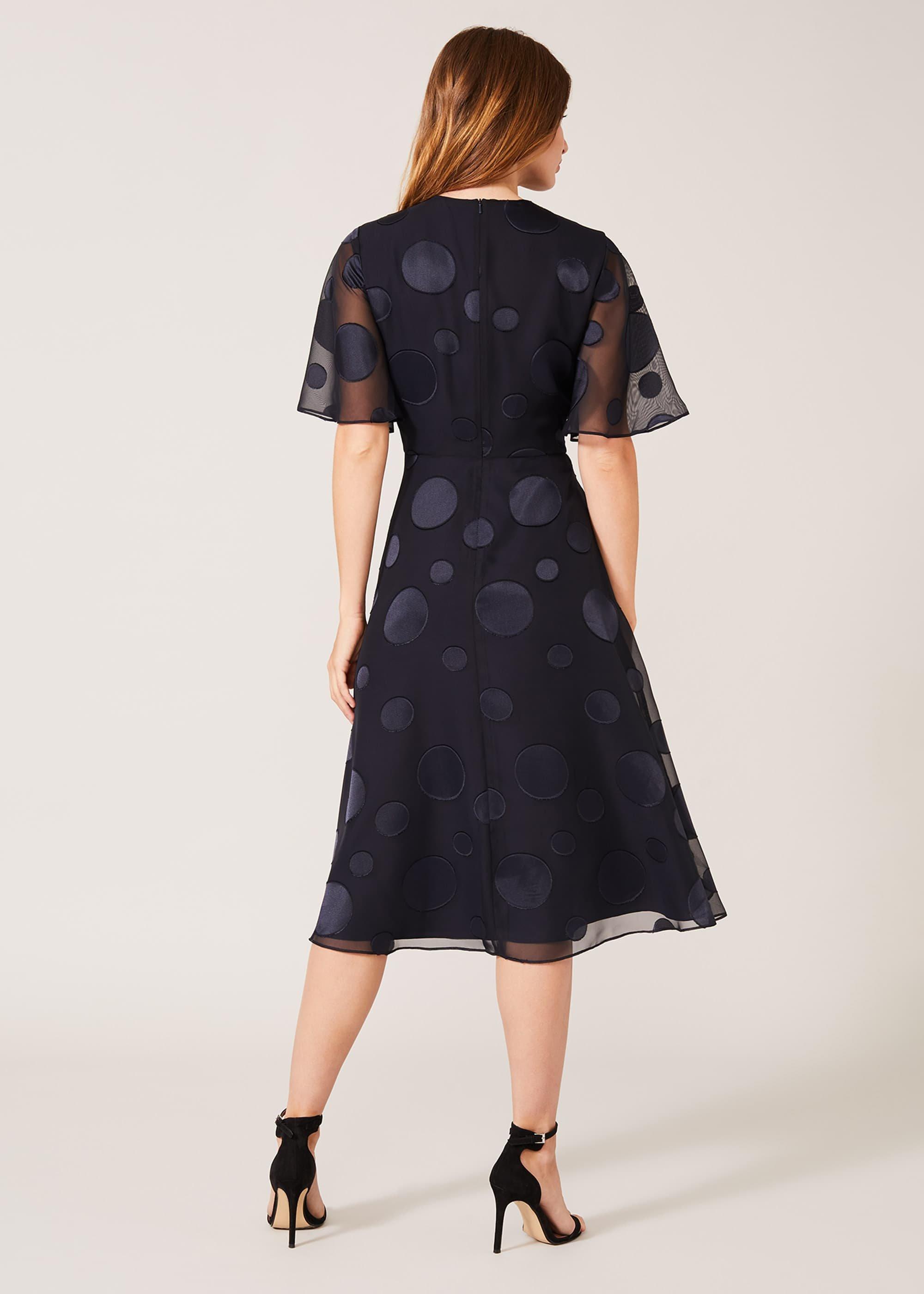 Desiree Spot Georgette Dress