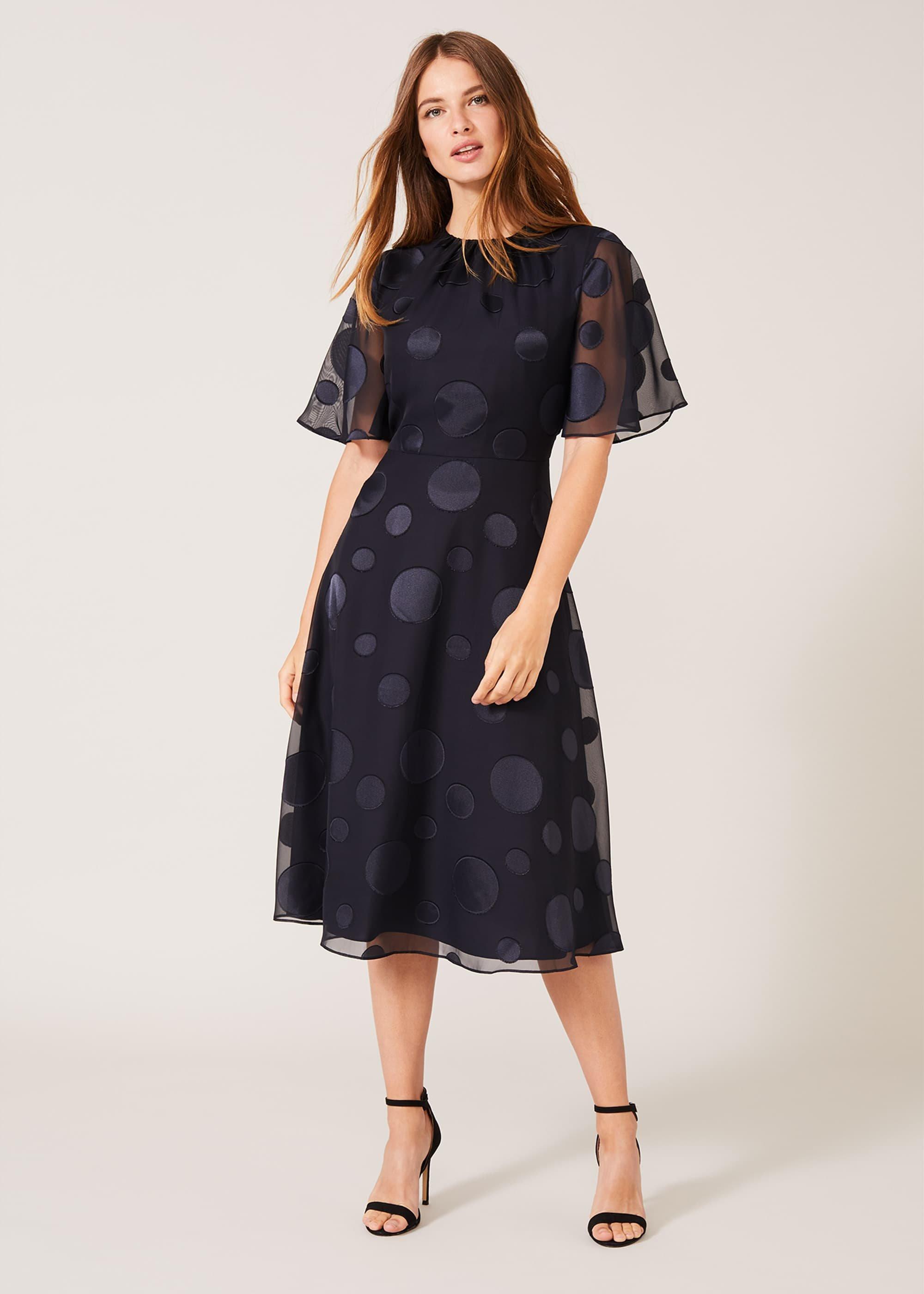Desiree Spot Georgette Dress
