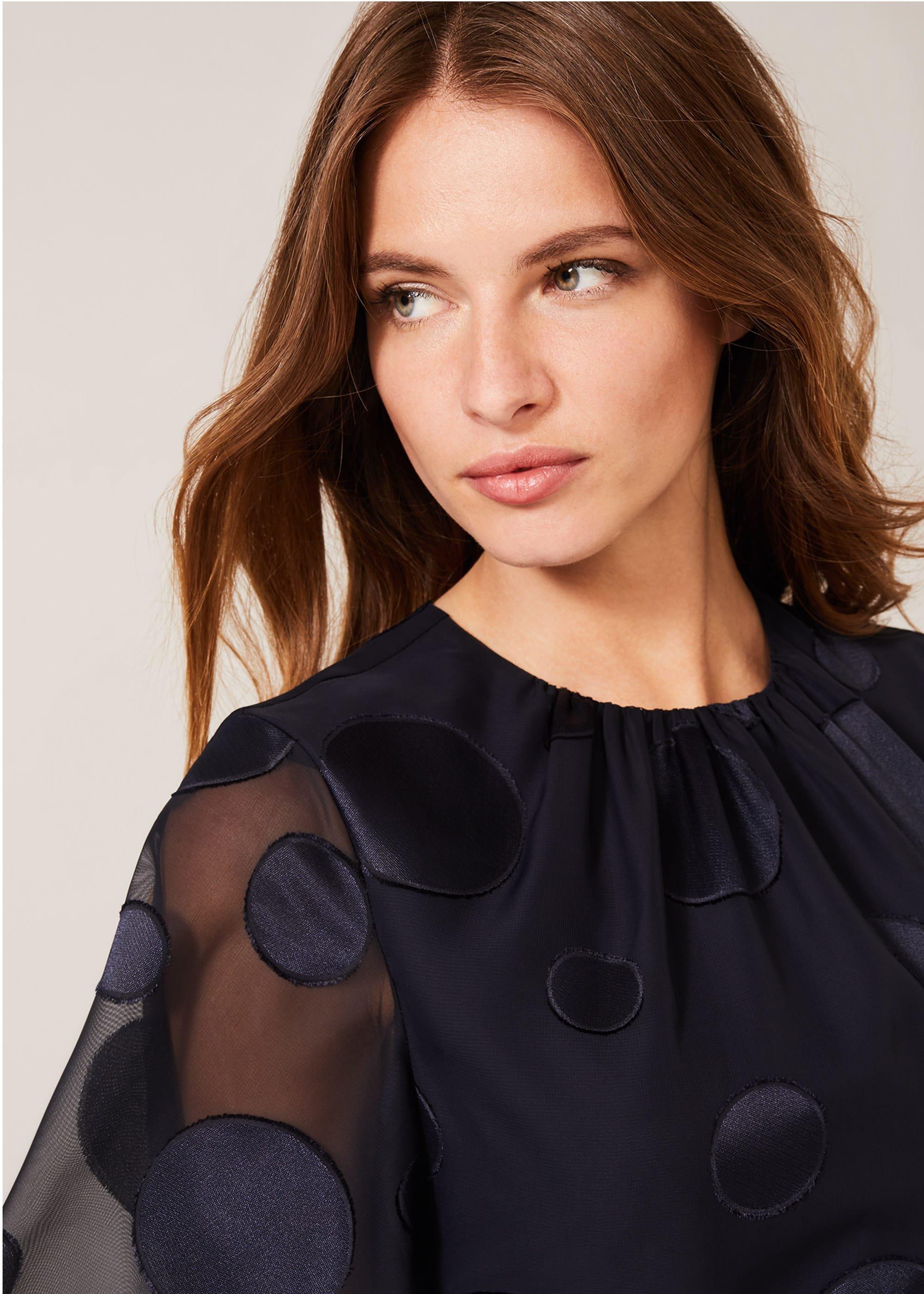 Desiree Spot Georgette Dress