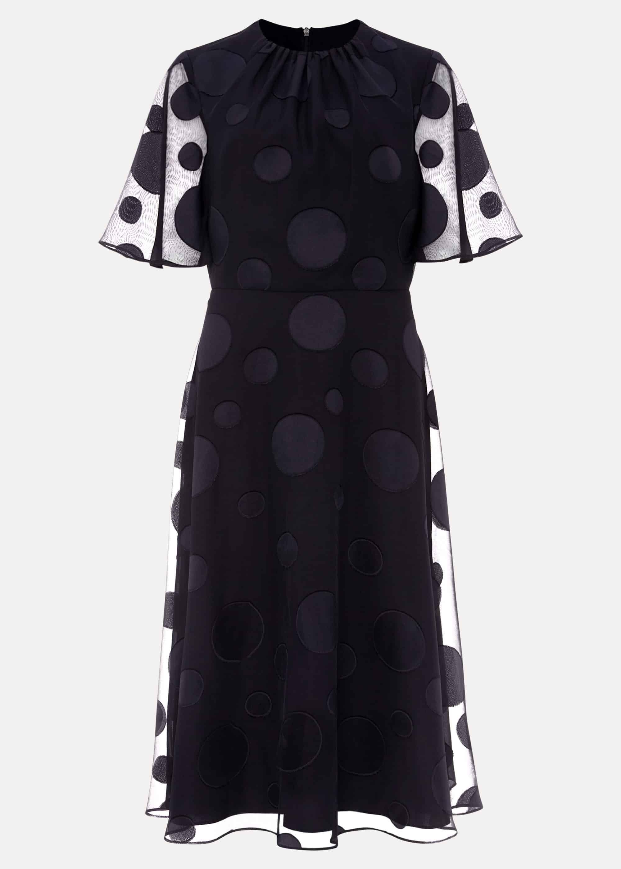 Desiree Spot Georgette Dress