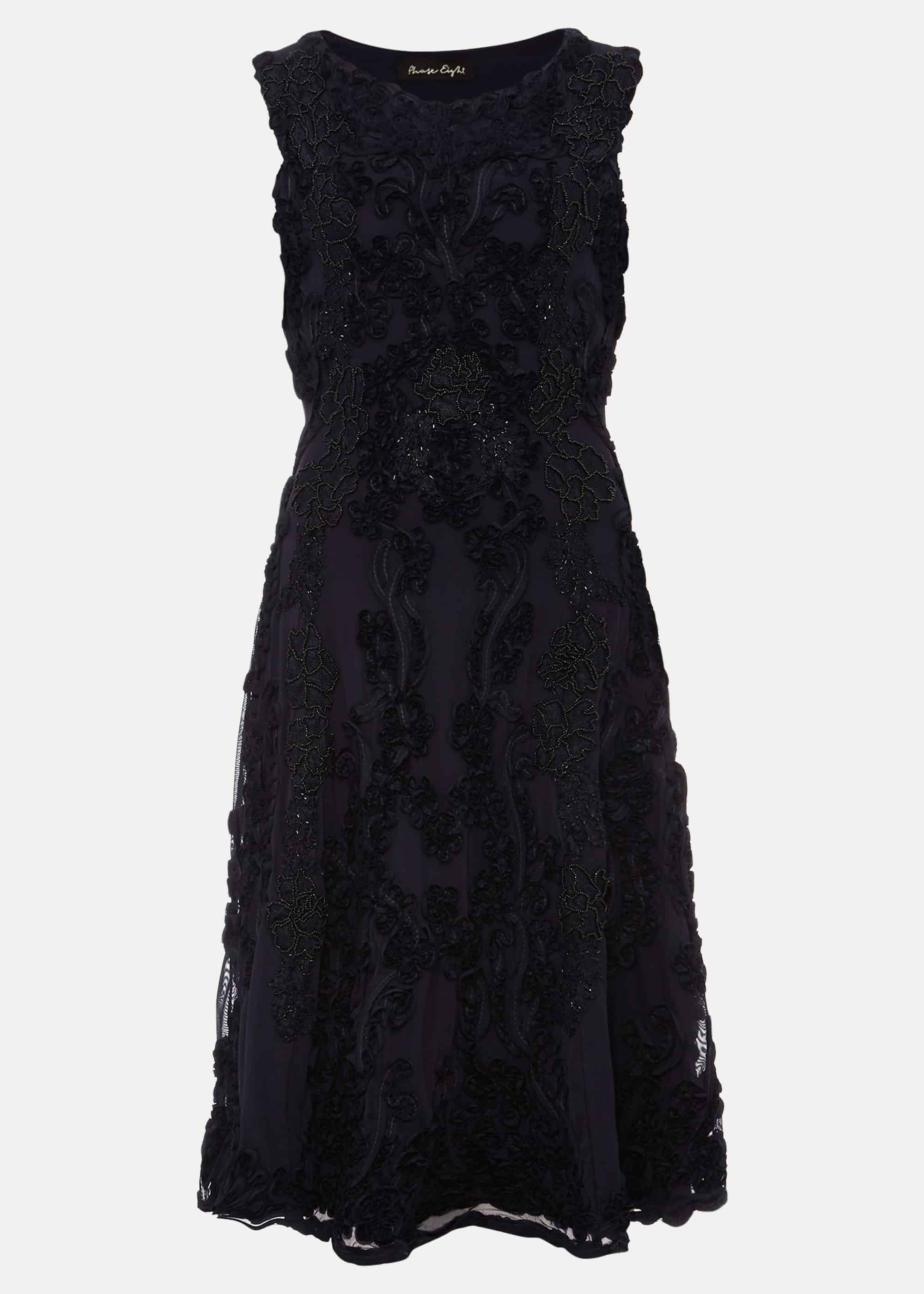 Penelope Tapework Lace Fit And Flare Dress