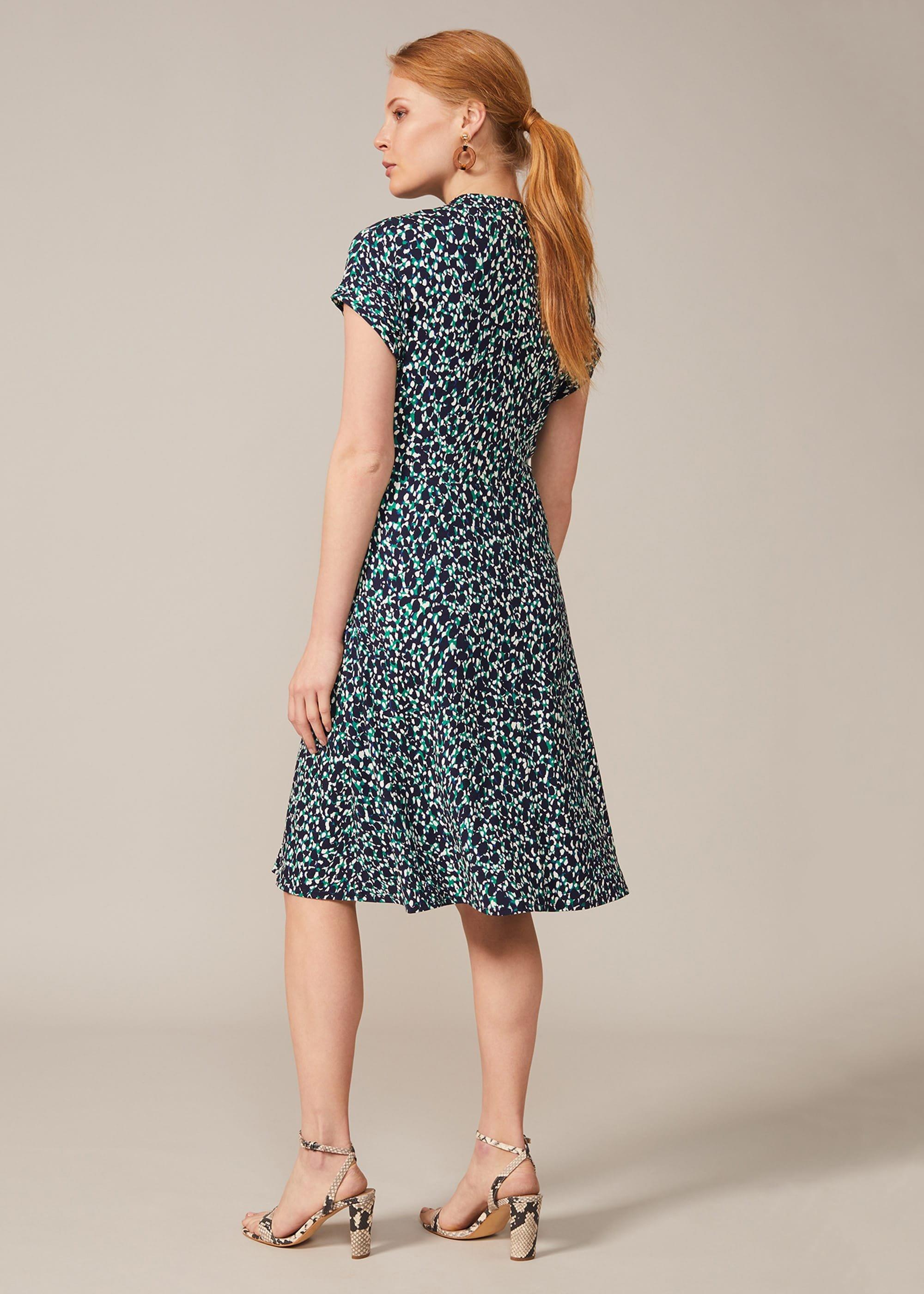 Carolina Printed Tie Front Dress