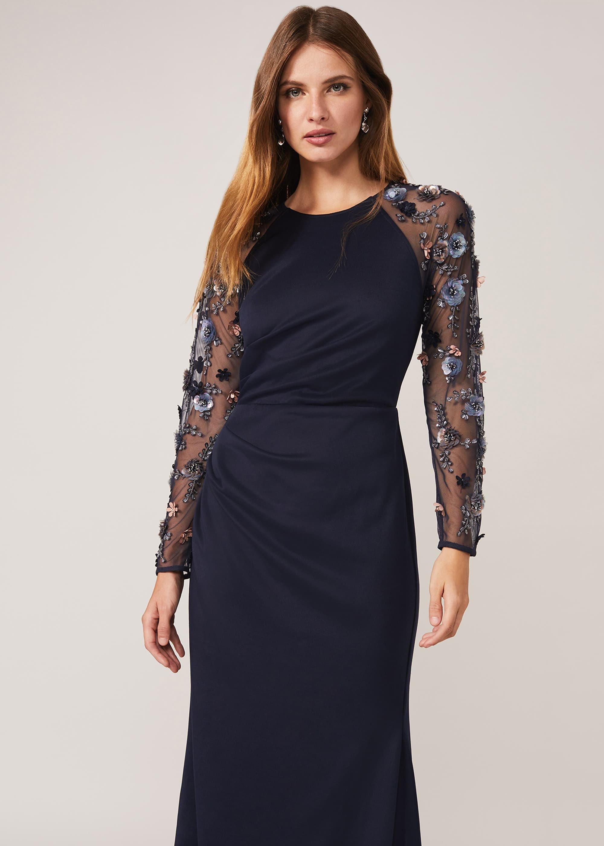 Jody Sequin Sleeve Maxi Dress