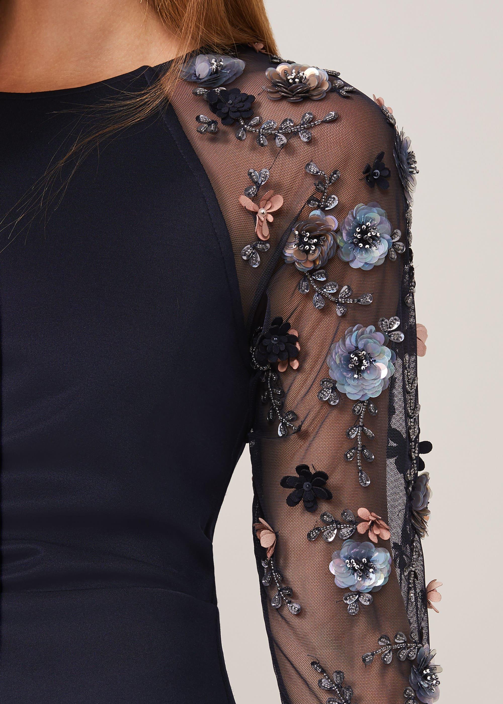 Jody Sequin Sleeve Maxi Dress