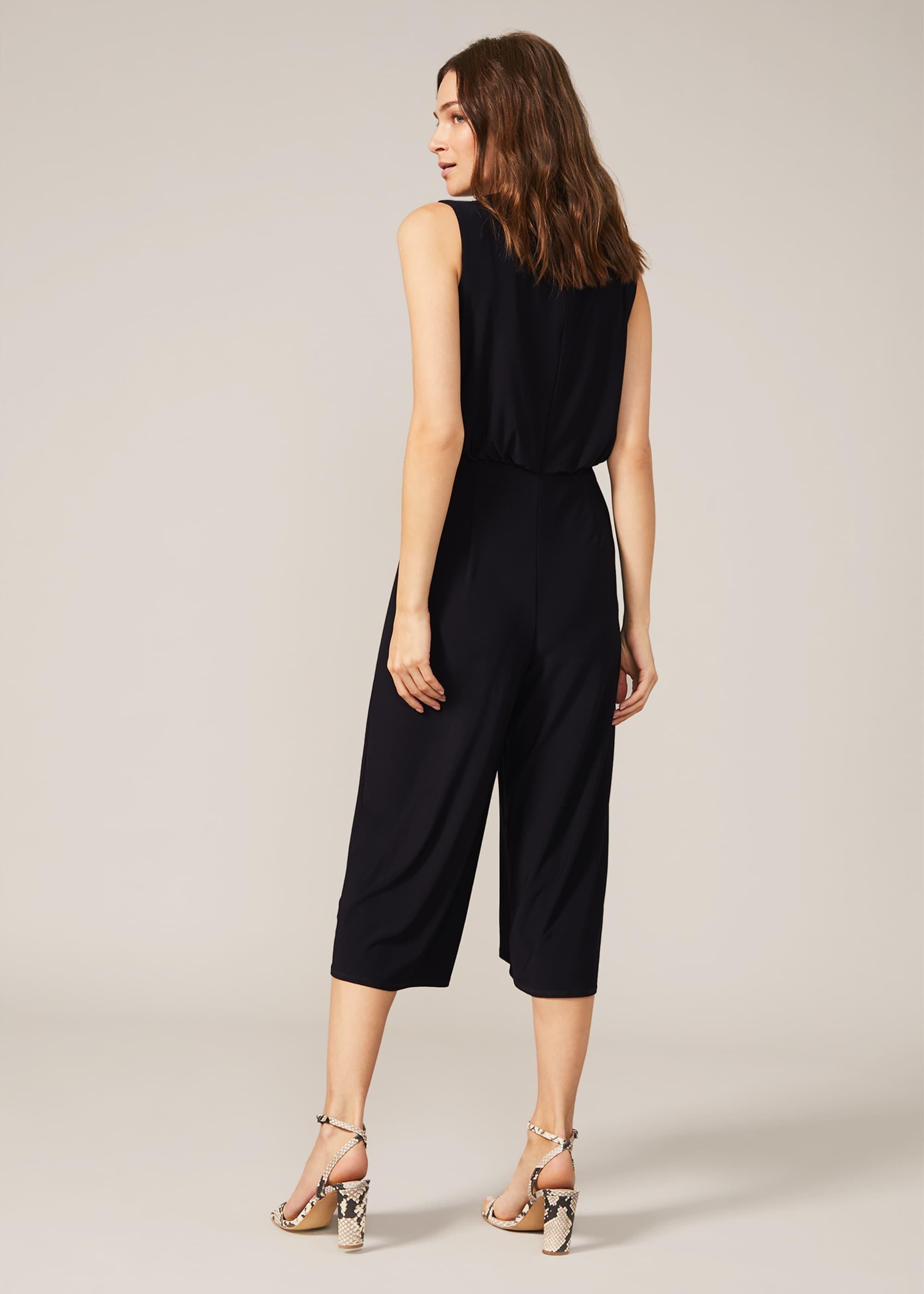 Brix Lace Trim Culotte Jumpsuit