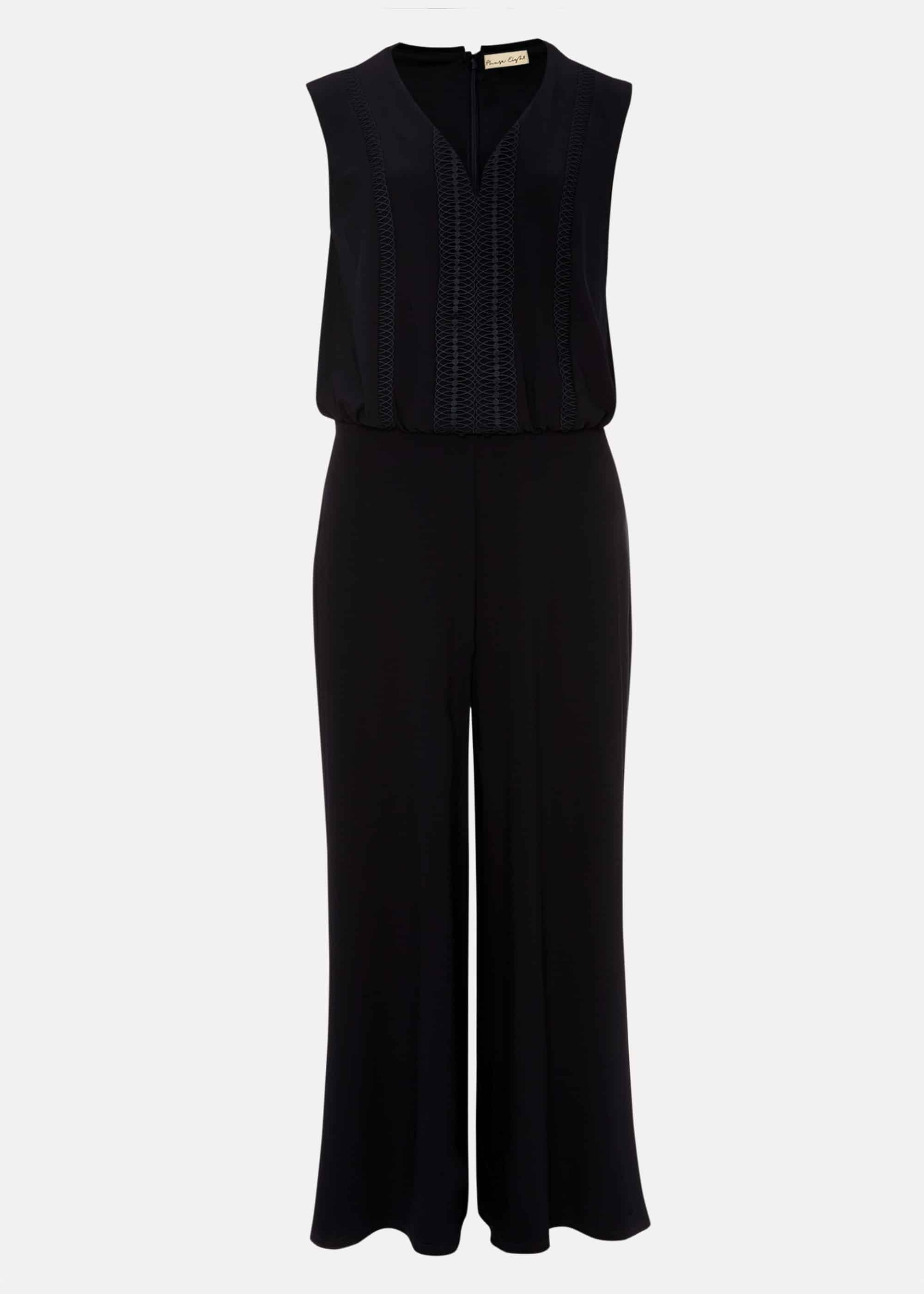 Brix Lace Trim Culotte Jumpsuit