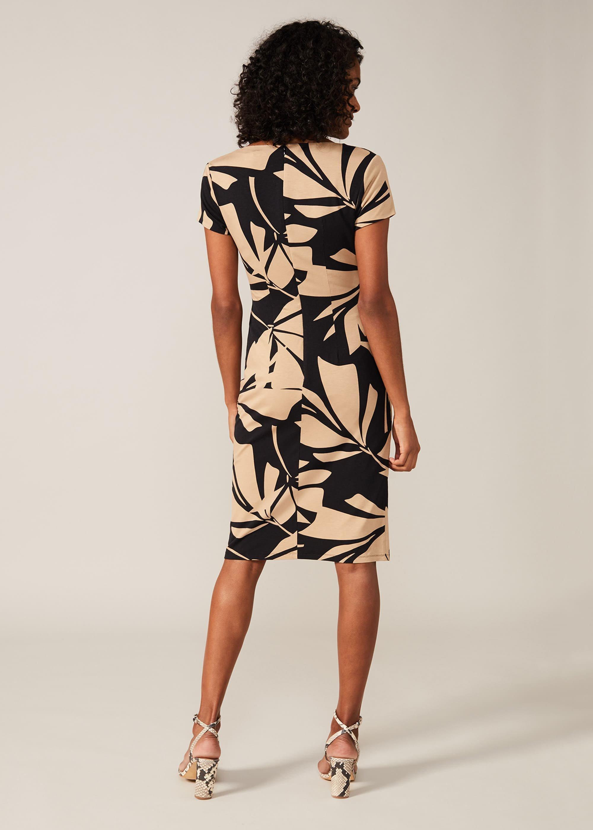 Kadia Palm Print Jersey Dress