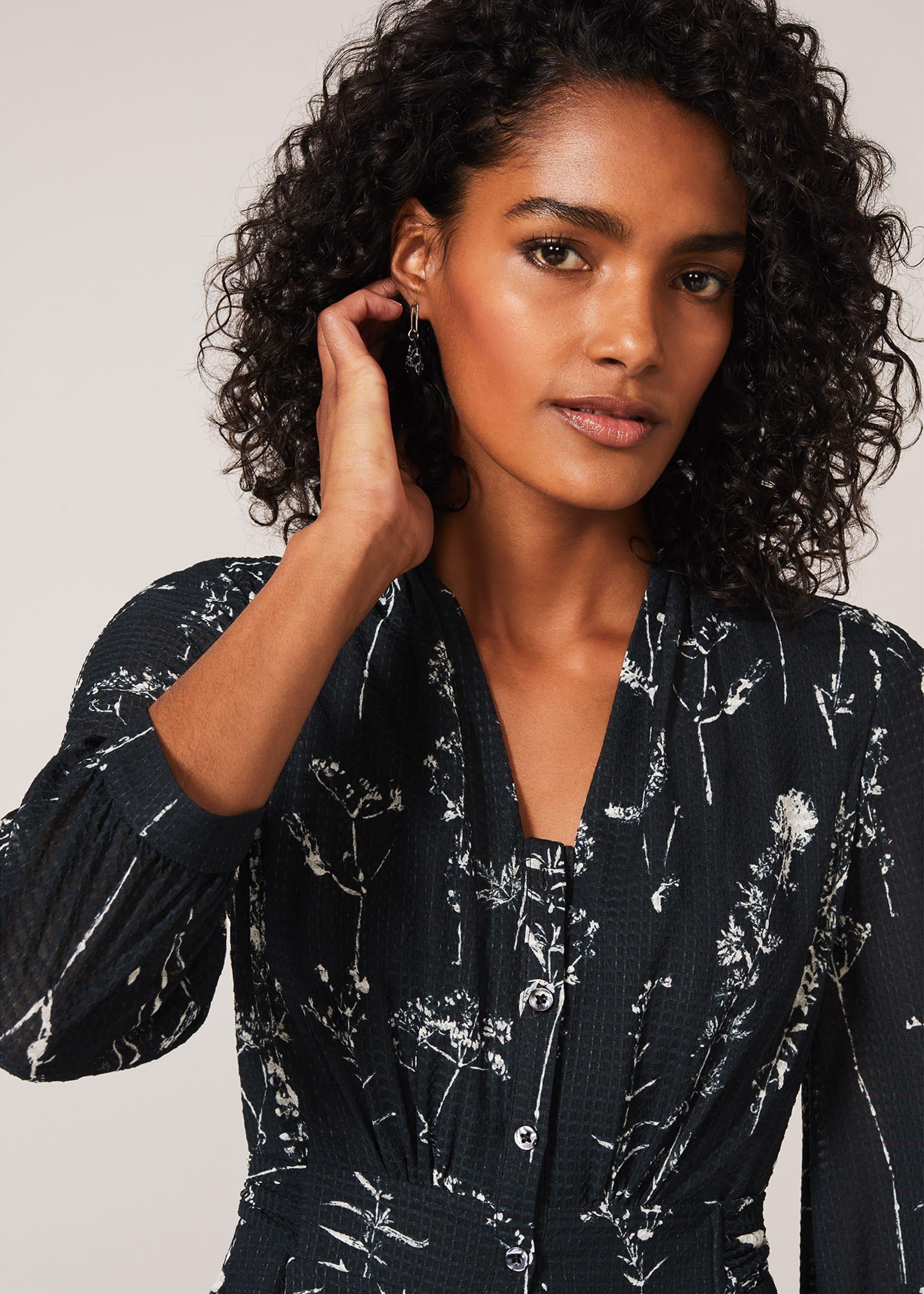 Alissa Sprig Print Jersey Dress