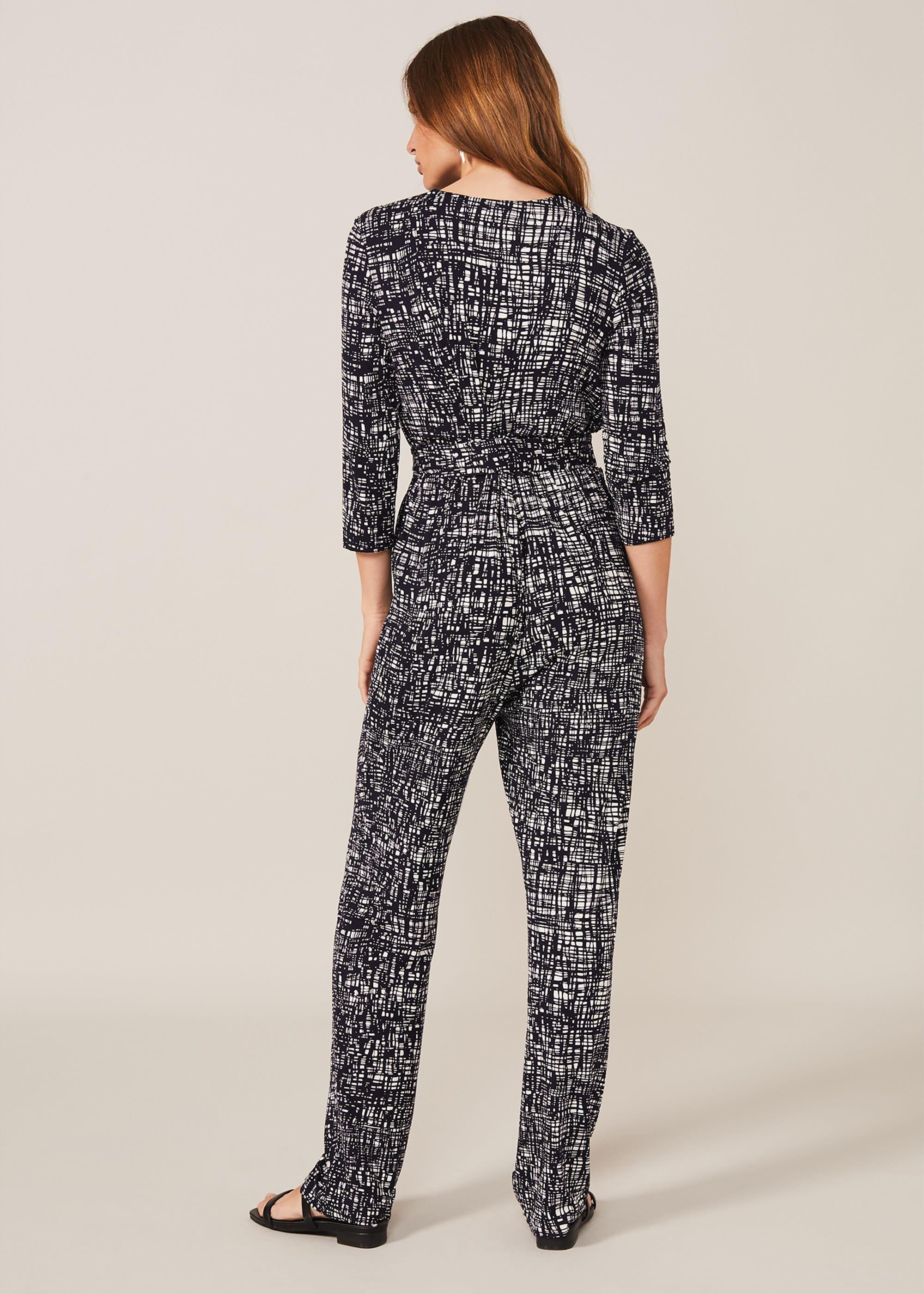 Ezra Abstract Wrap Jumpsuit