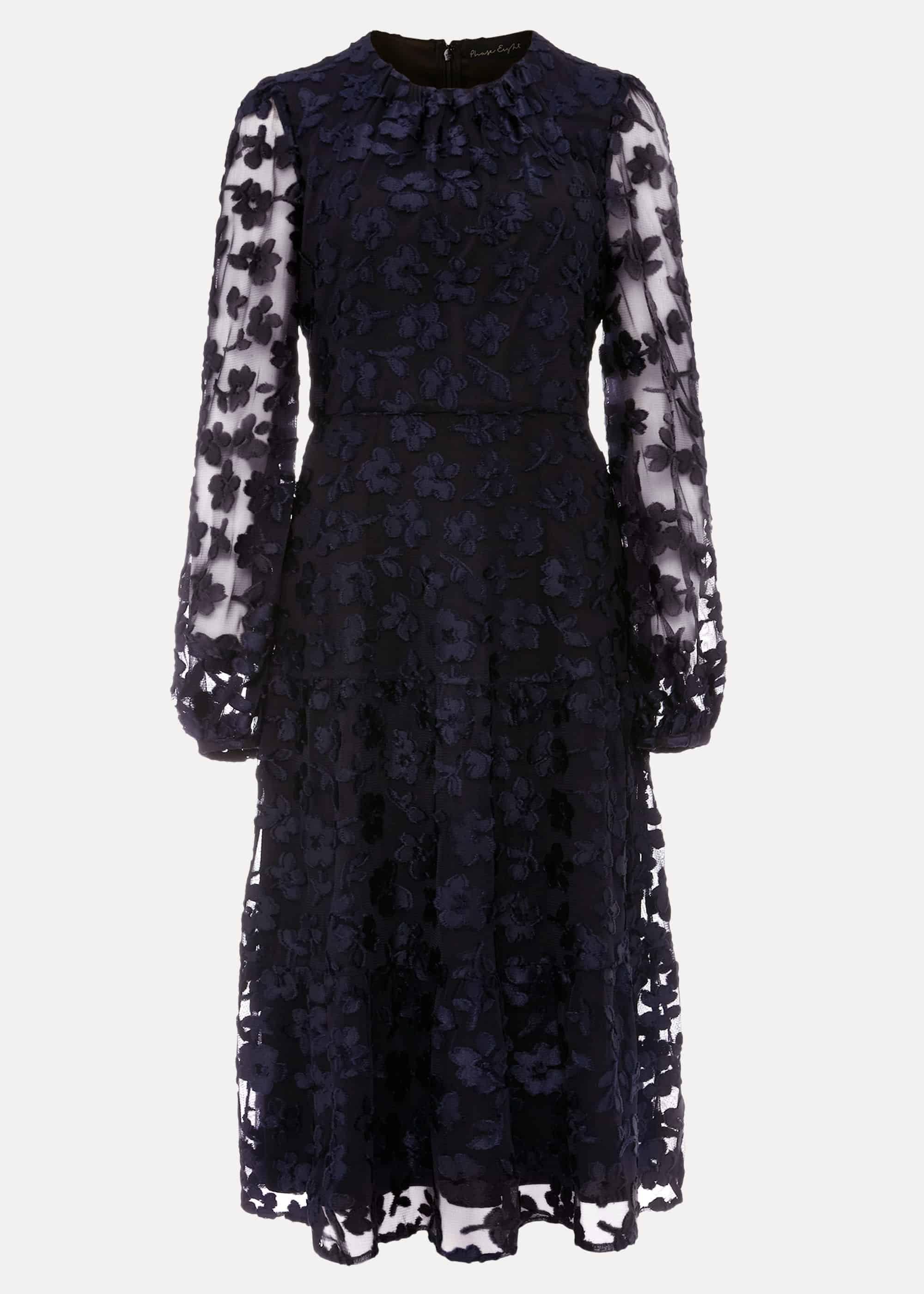 Rhona Floral Flocked Dress