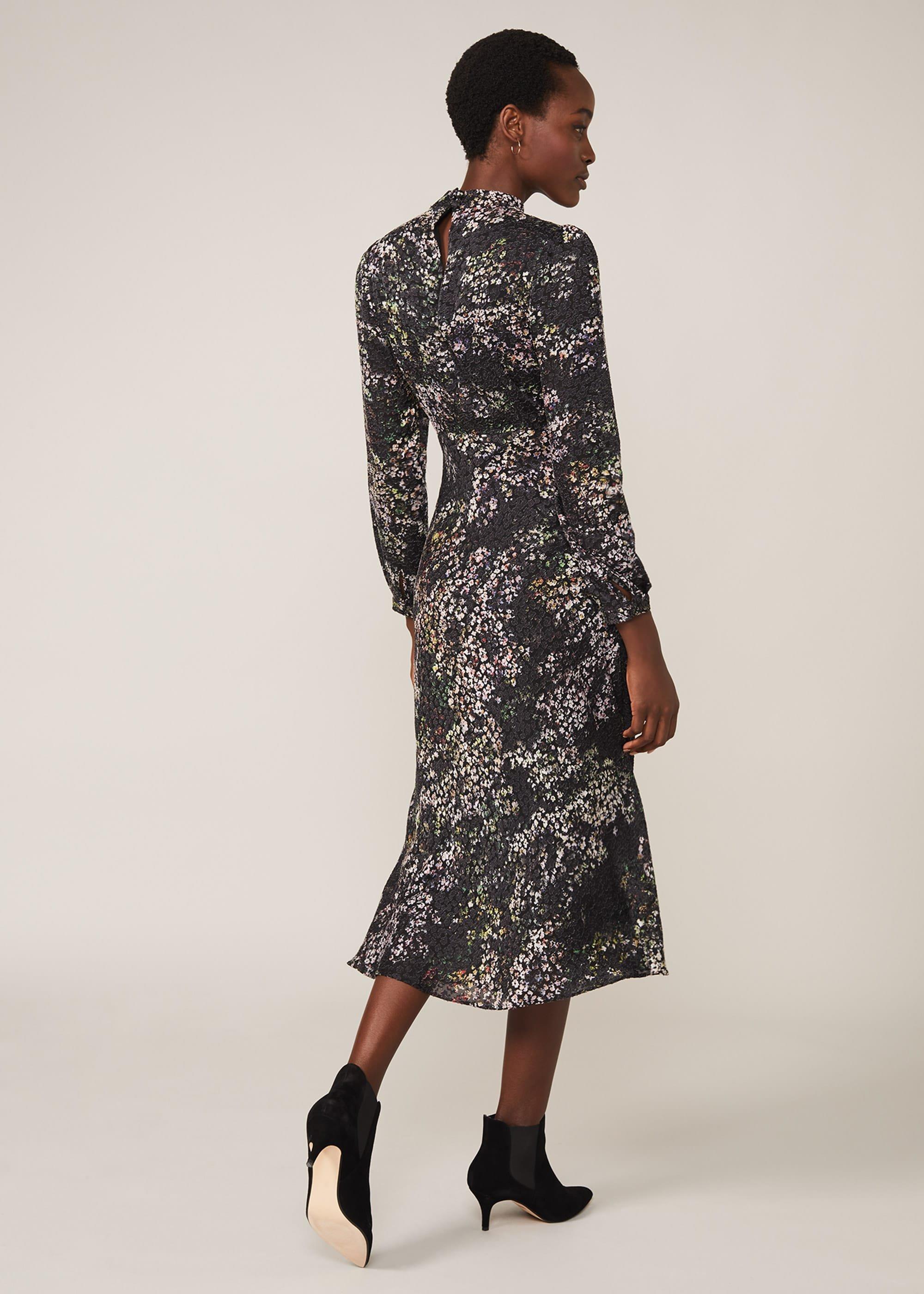 Elinore Printed Burnout Dress
