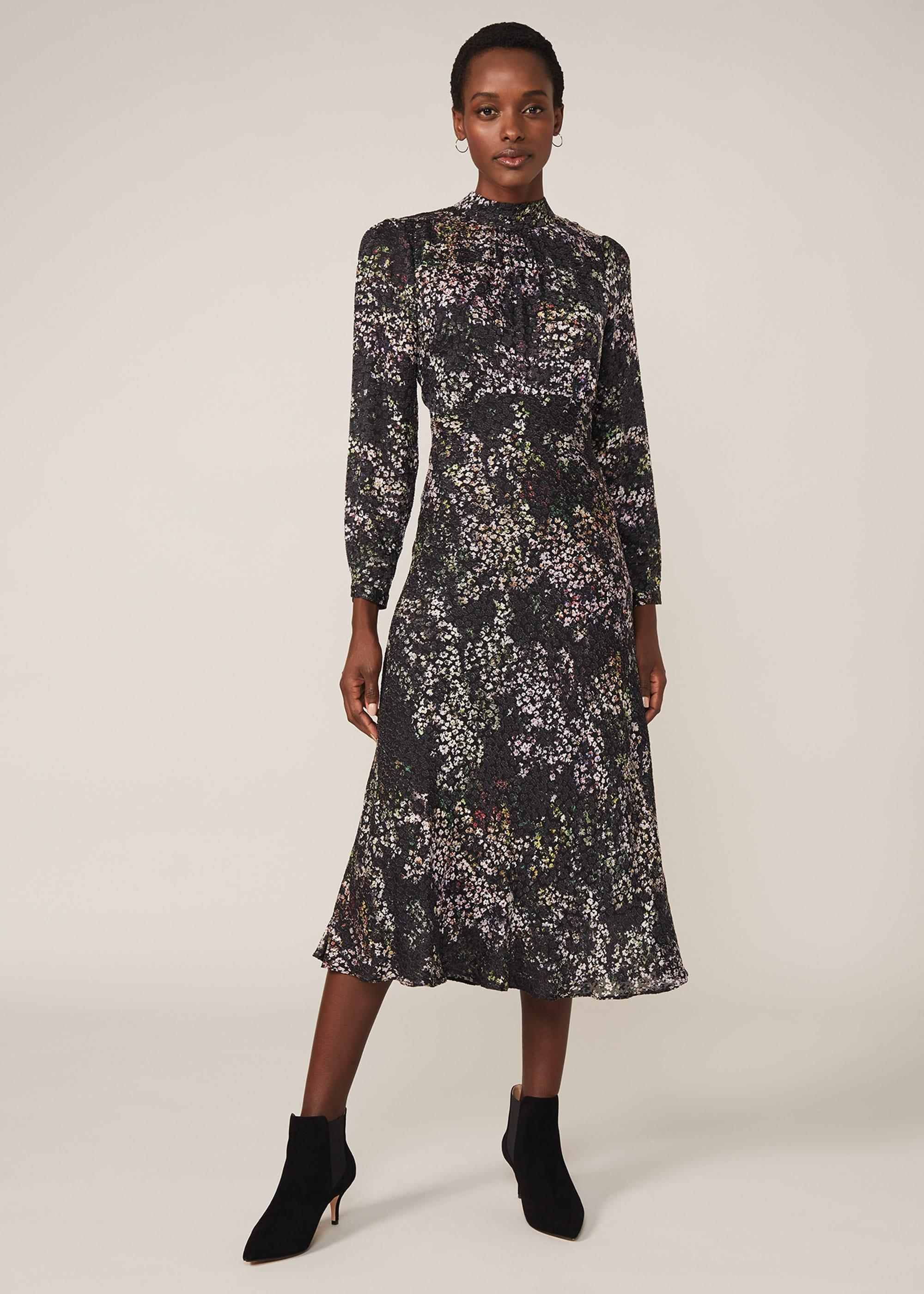 Elinore Printed Burnout Dress