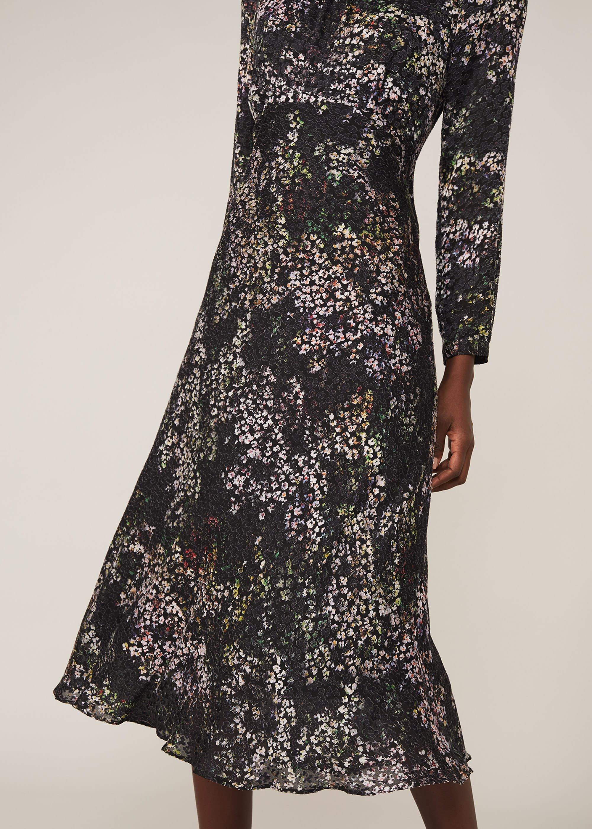 Elinore Printed Burnout Dress
