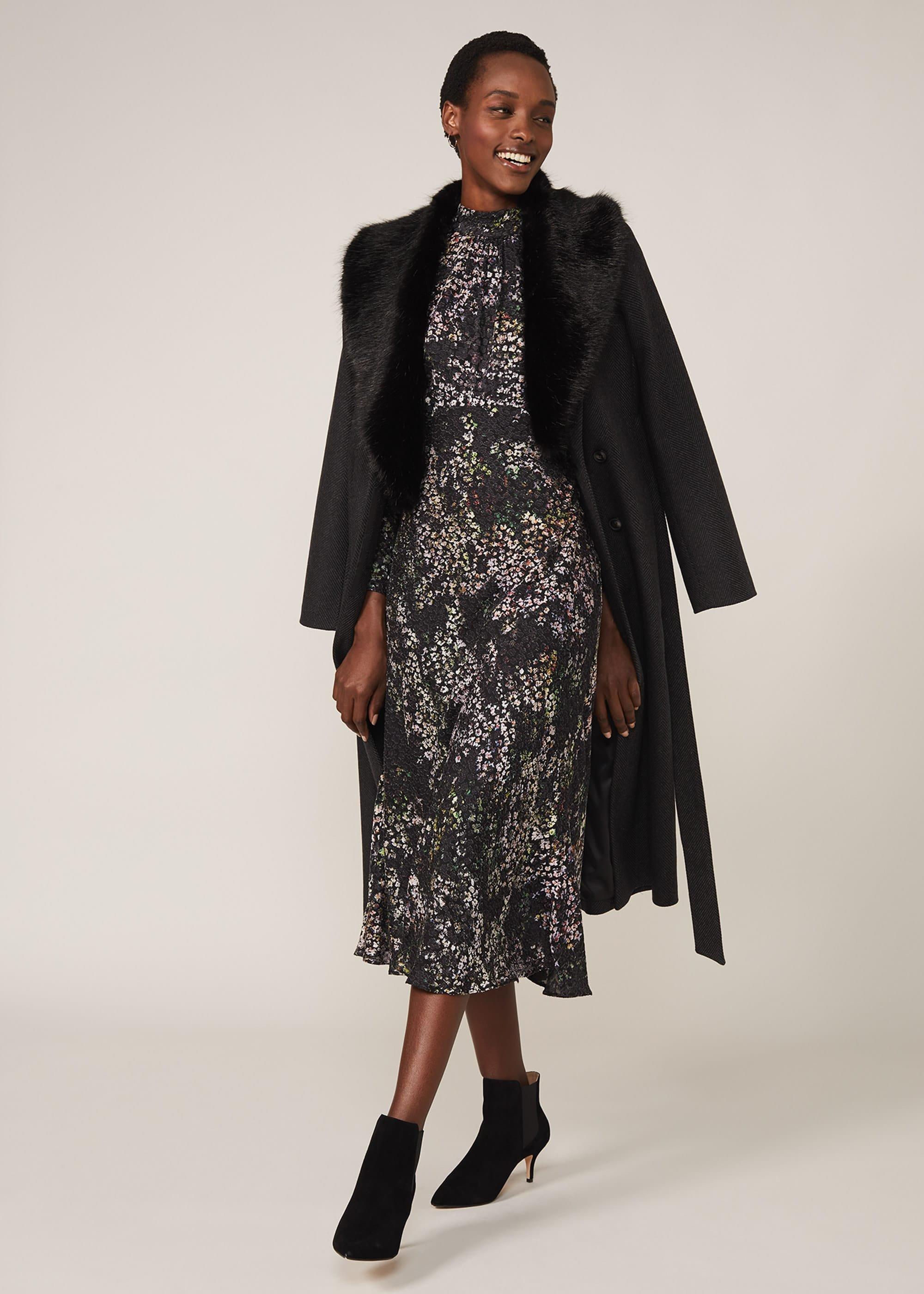 Elinore Printed Burnout Dress