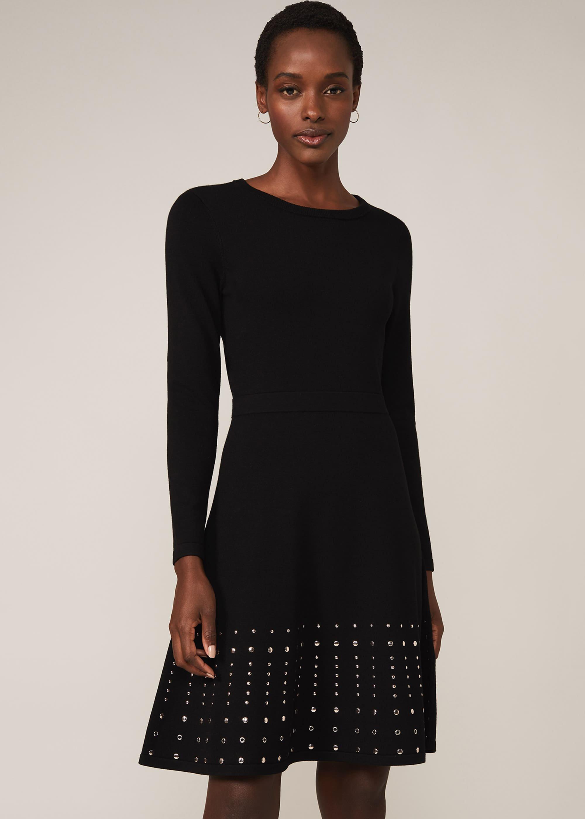 Accalia Stud Fit And Flare Dress