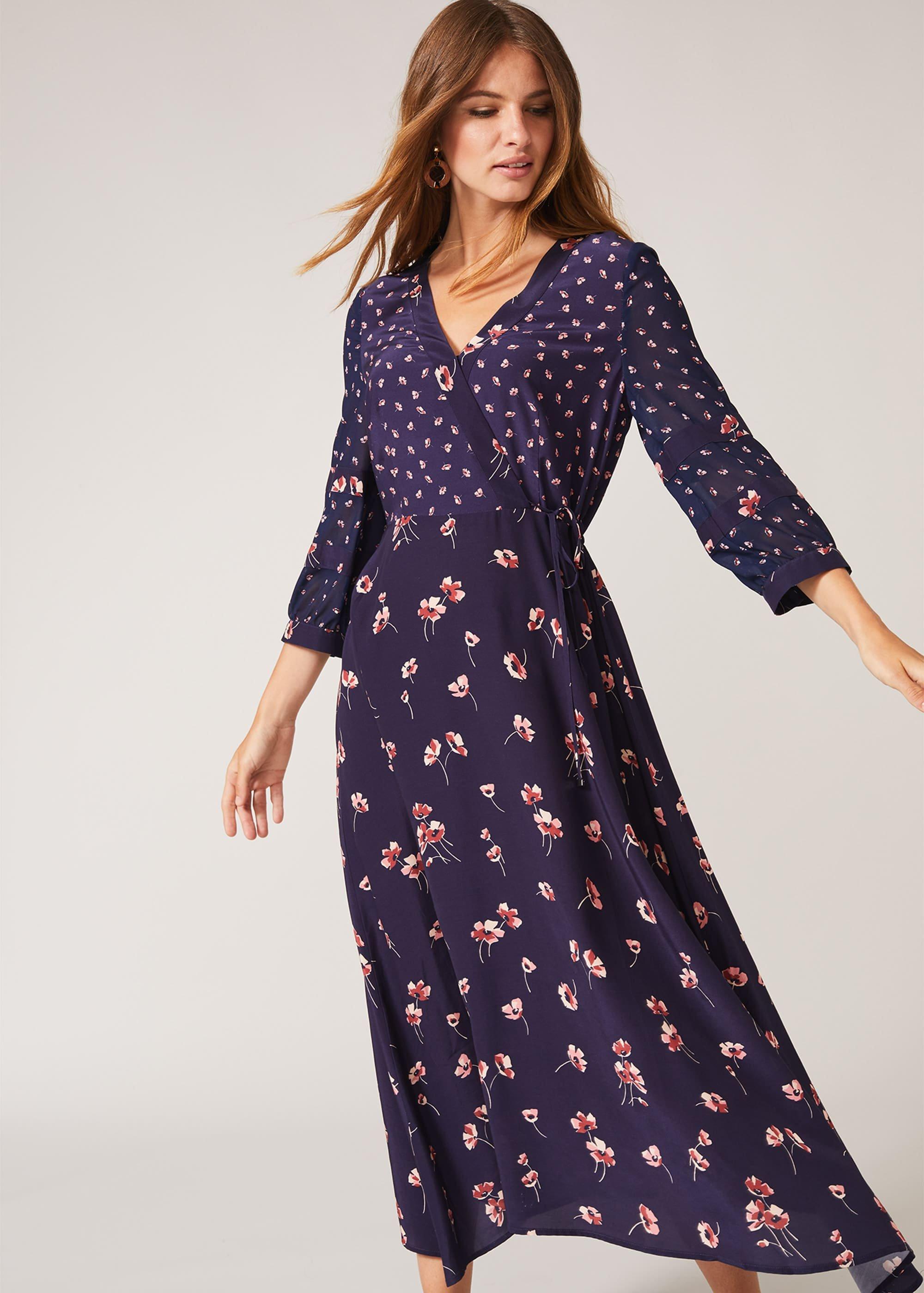 Anemone Mixed Floral Print Dress