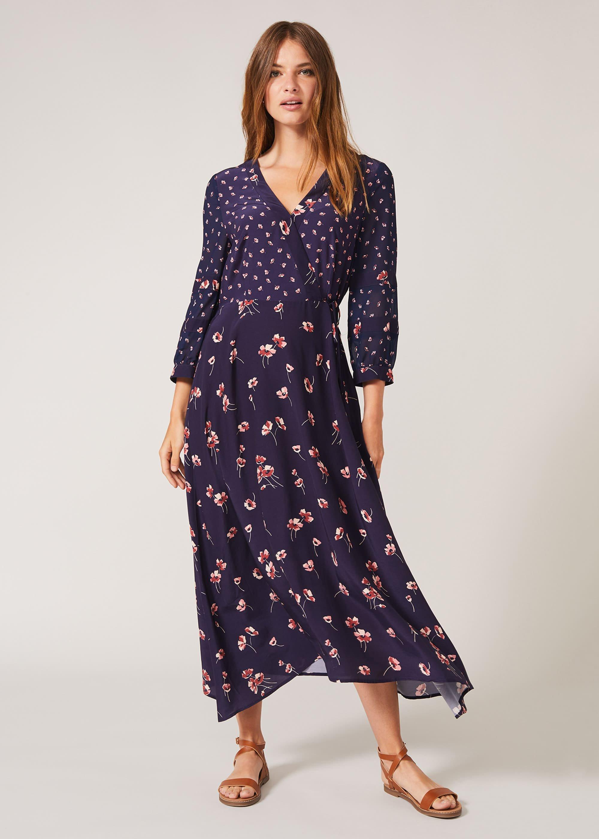 Anemone Mixed Floral Print Dress