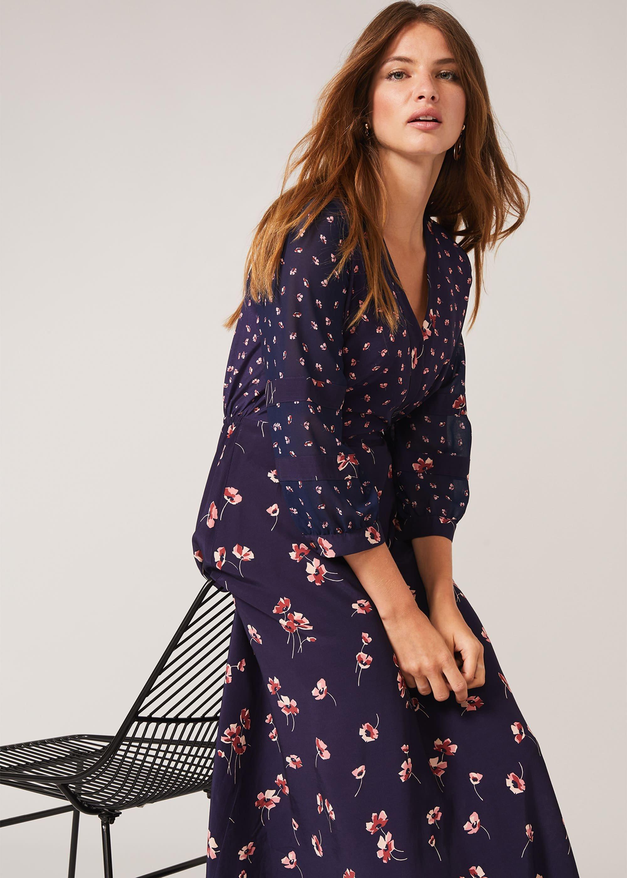 Anemone Mixed Floral Print Dress