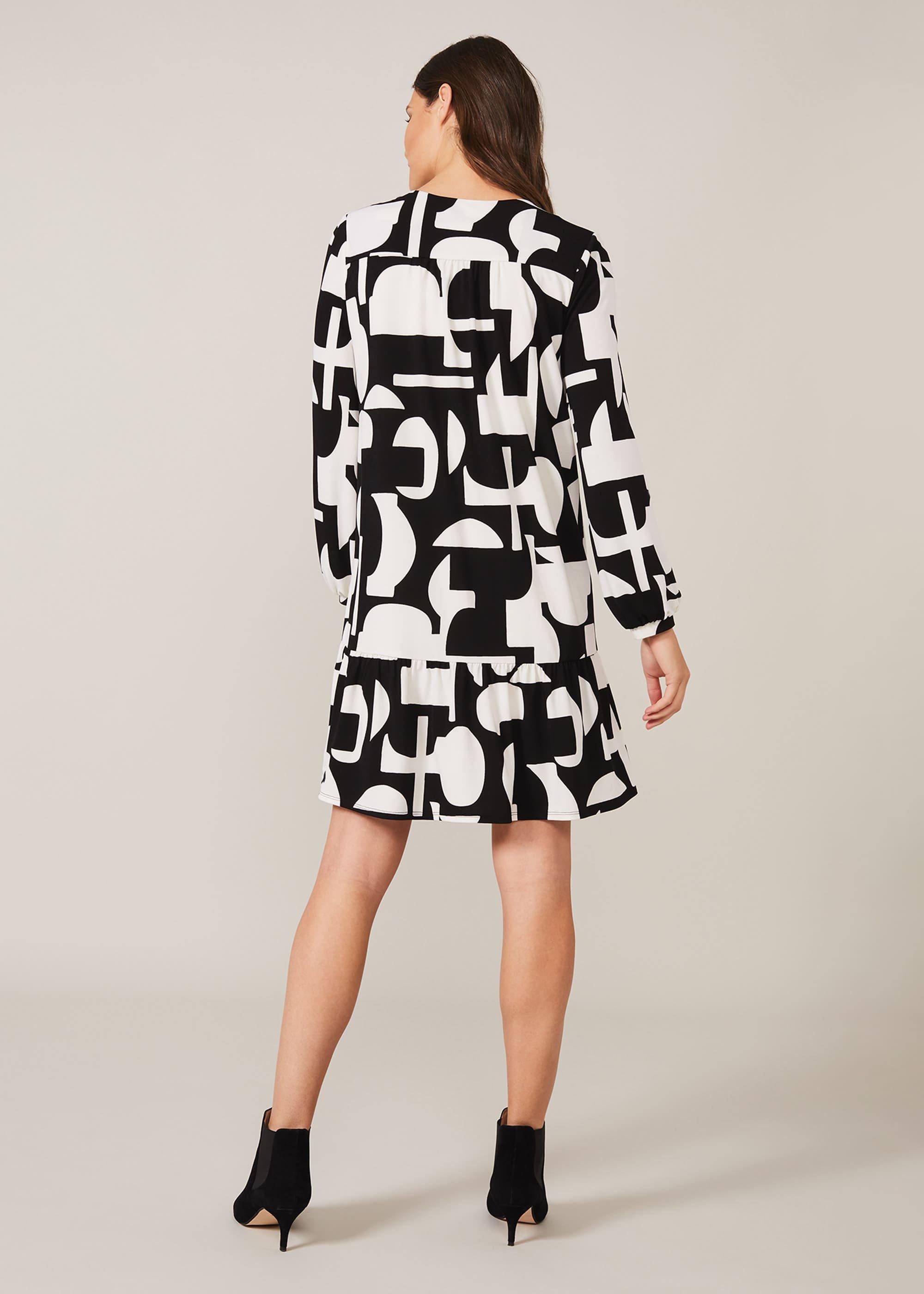 Lois Geo Print Jersey Swing Dress