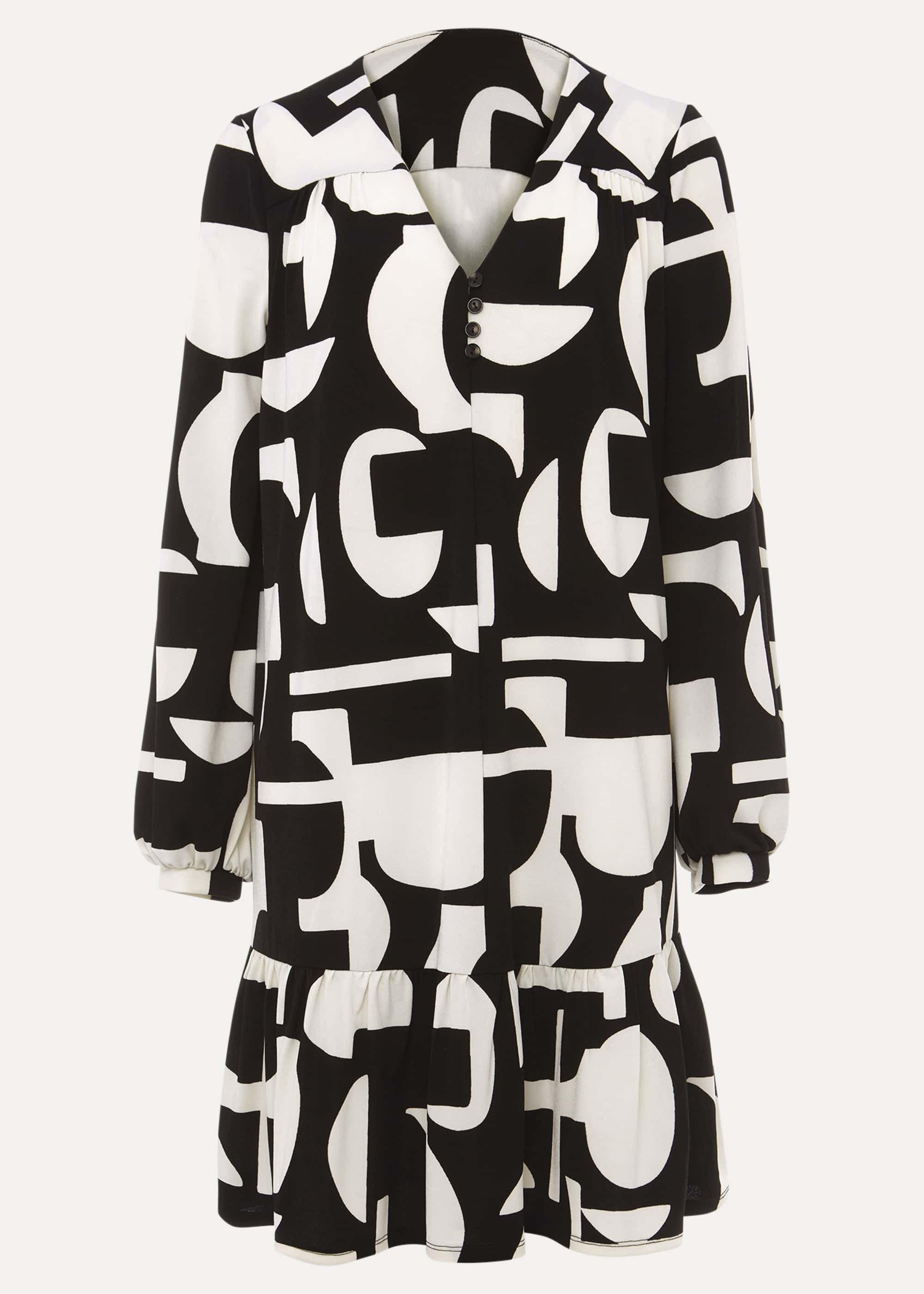 Lois Geo Print Jersey Swing Dress