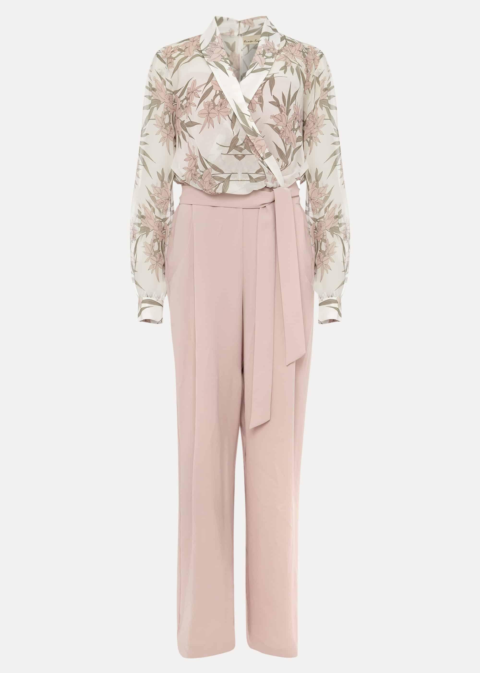 Gracen Palm Print Bodice Jumpsuit
