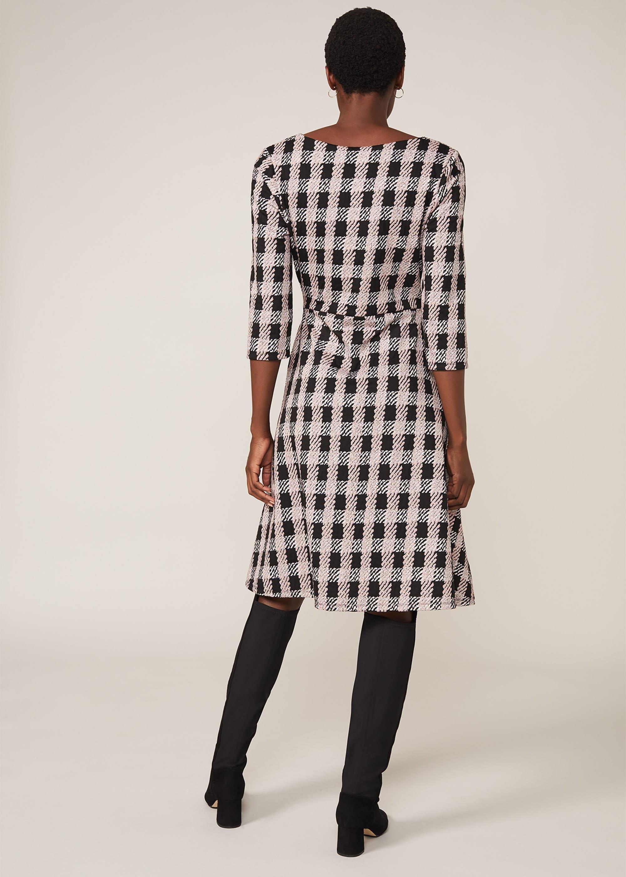 Ava Check Tie Waist Dress