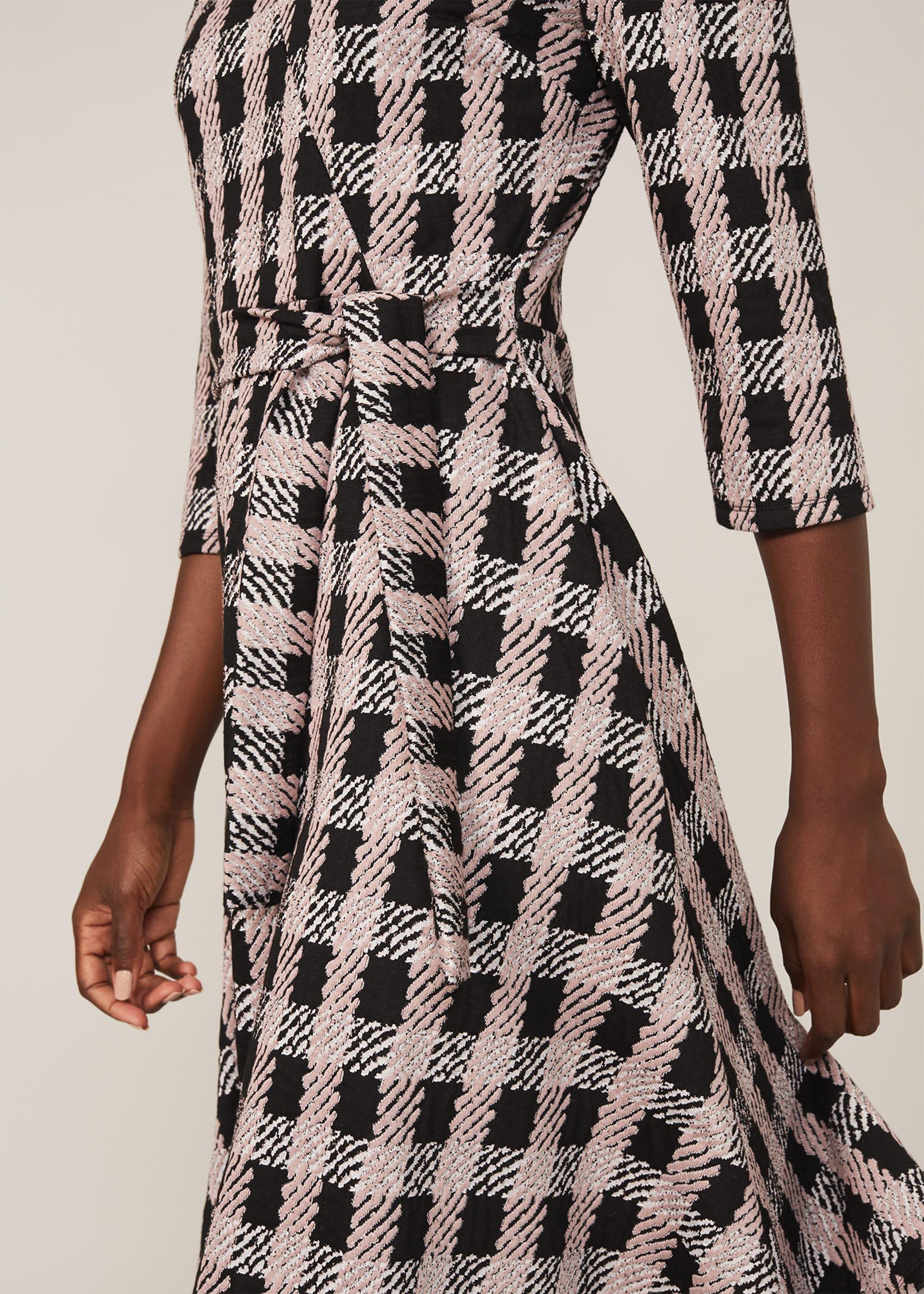 Ava Check Tie Waist Dress