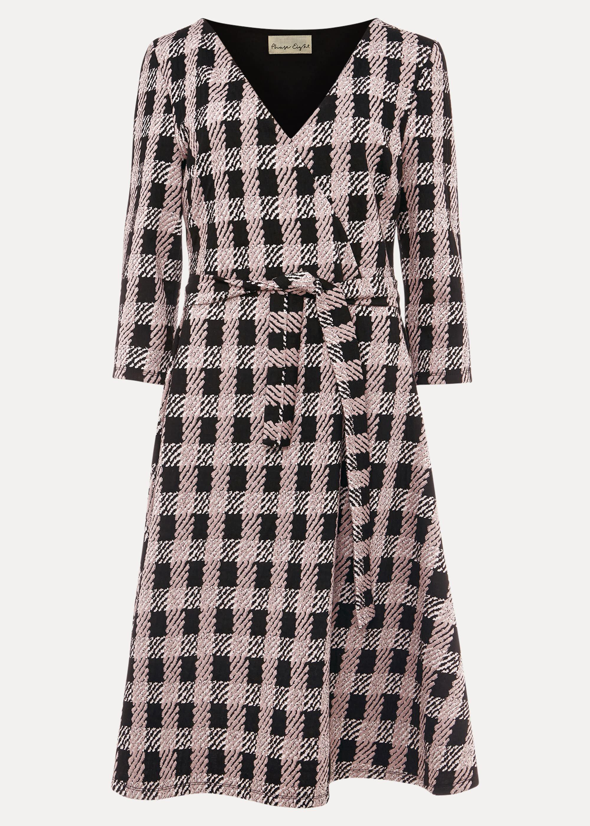 Ava Check Tie Waist Dress