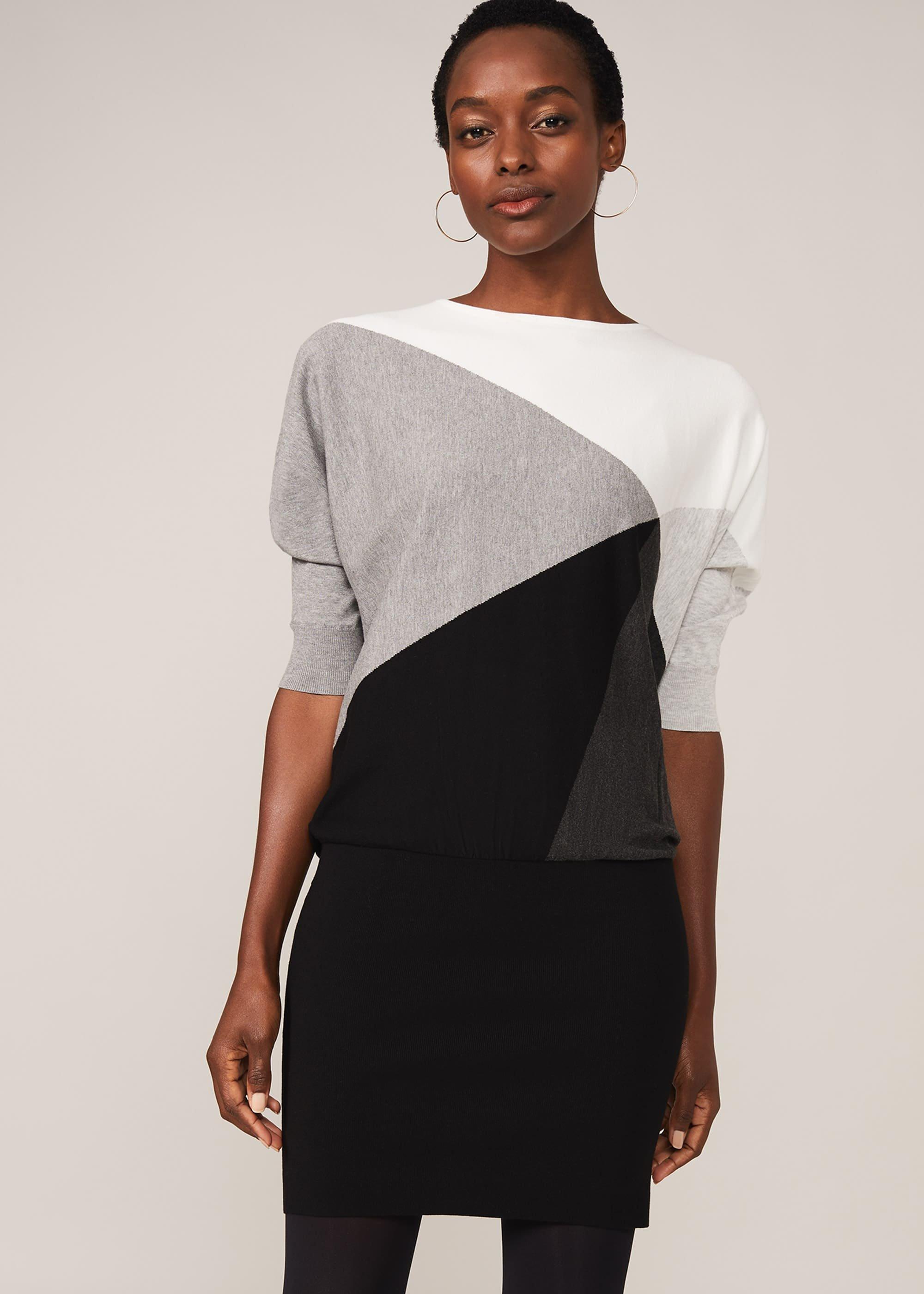Alia Colourblock Knit Dress