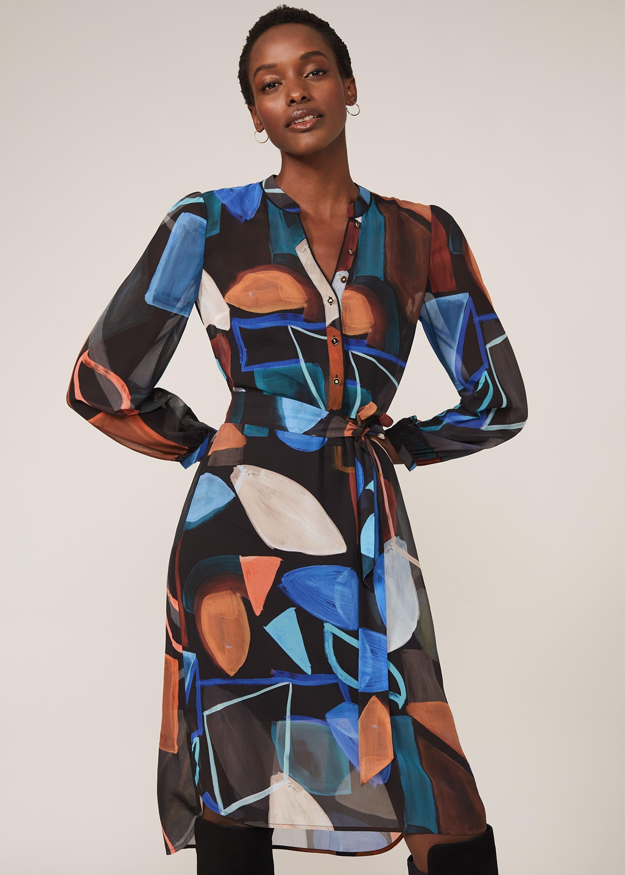 Nemi Shapes Chiffon Dress