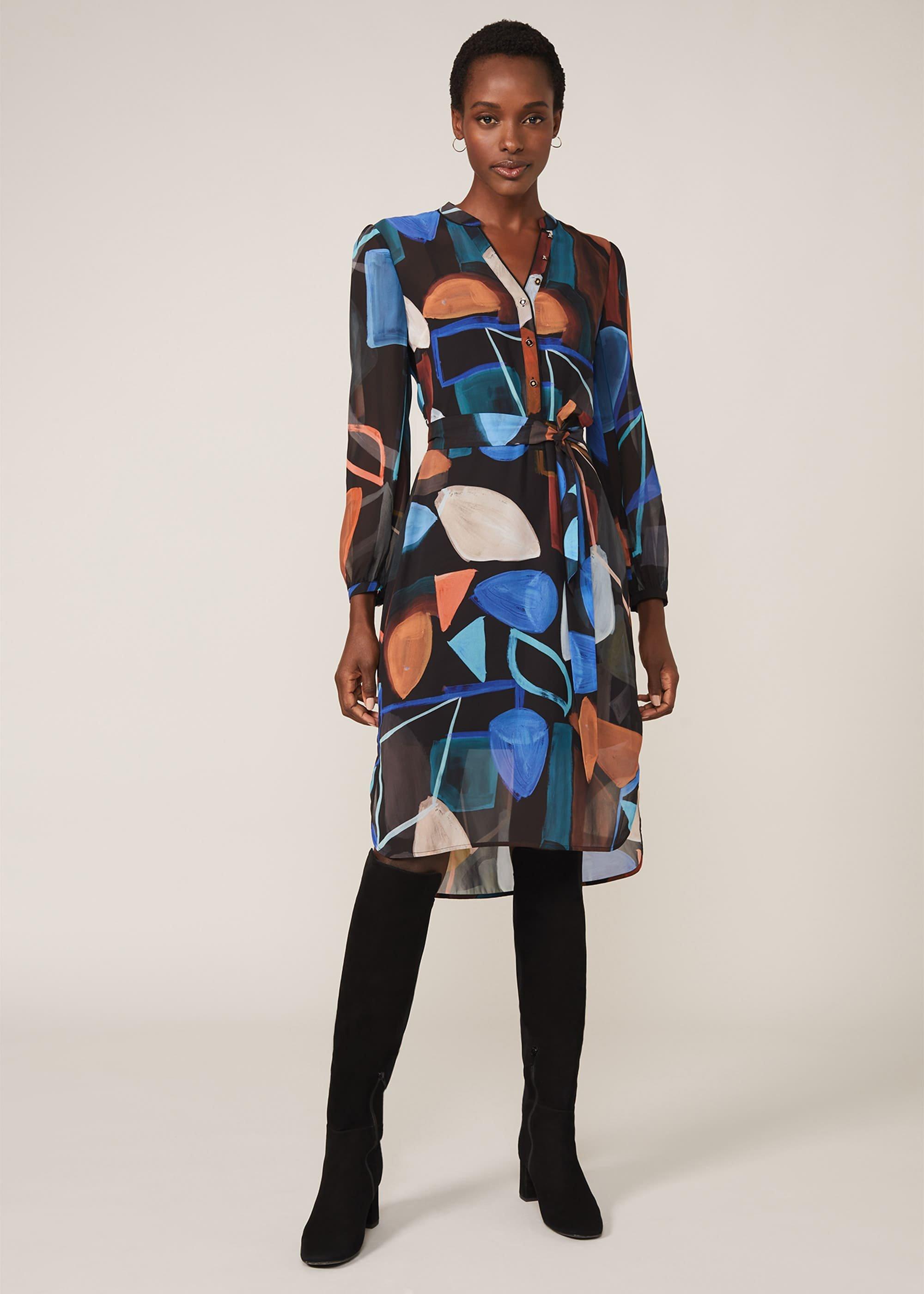 Nemi Shapes Chiffon Dress