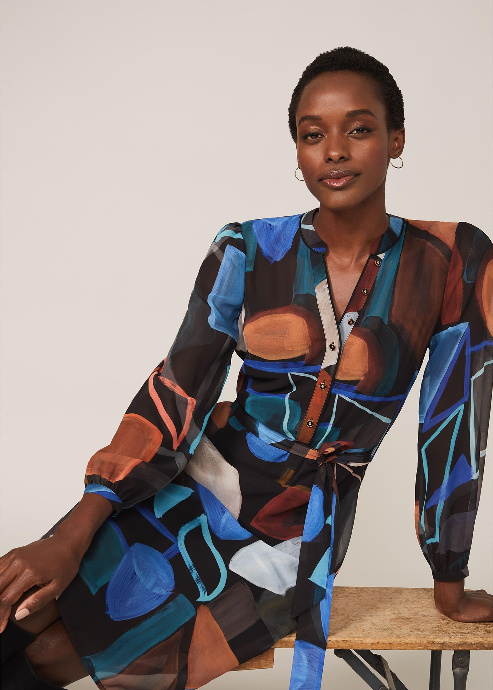 Nemi Shapes Chiffon Dress