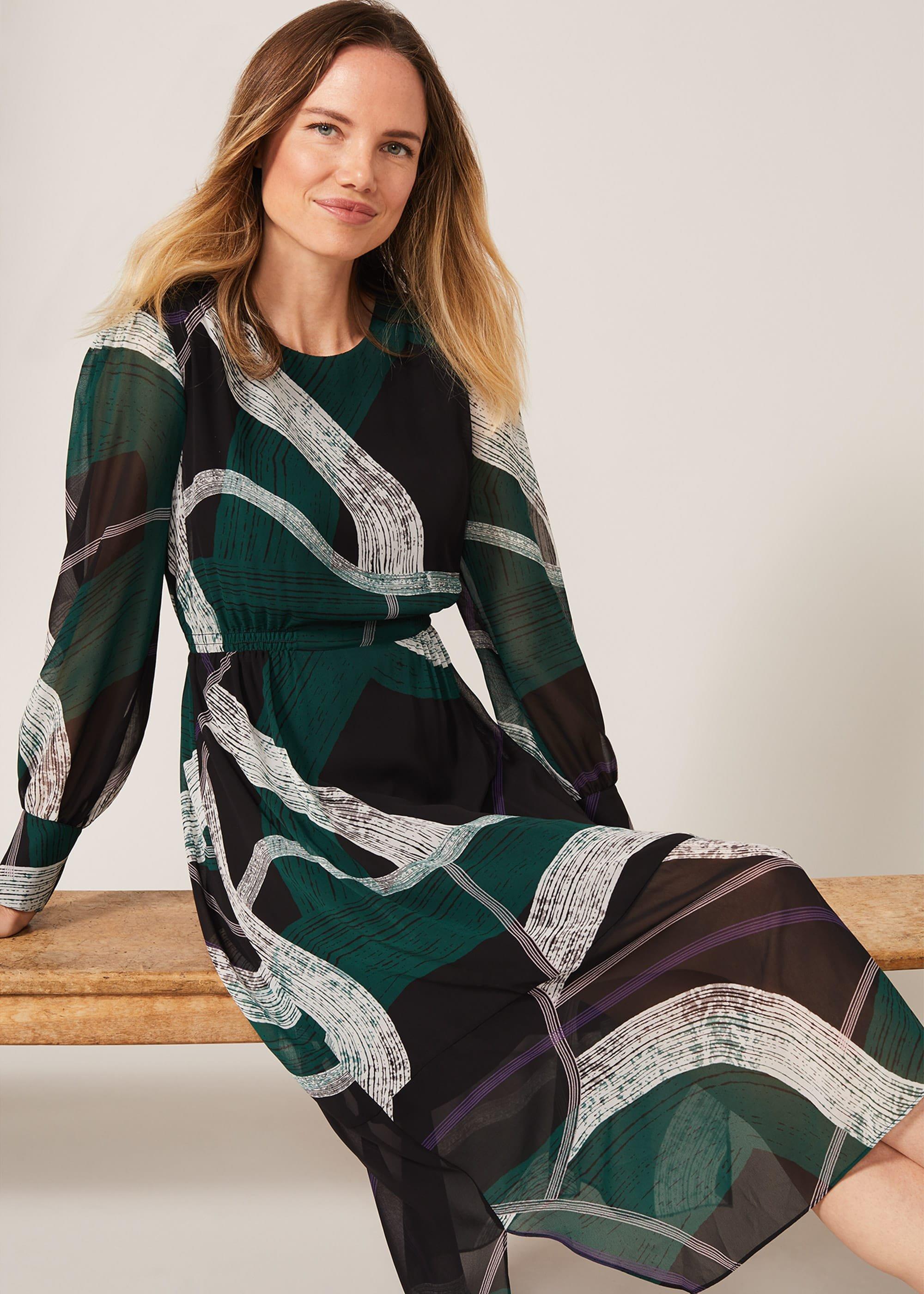 Saoirse Swirls Chiffon Dress